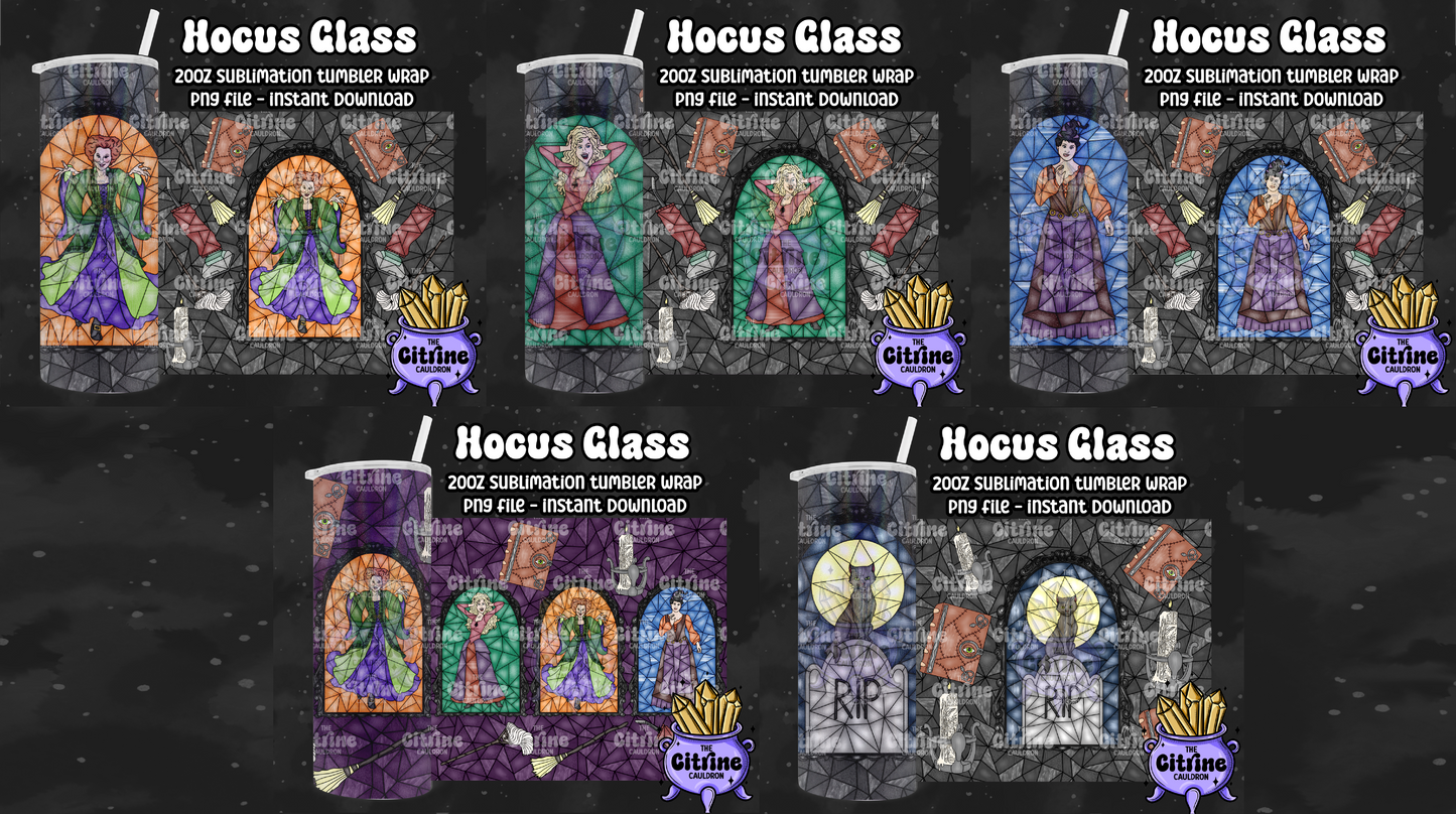 Hocus Glass - PNG Wrap for Sublimation 20oz Tumbler