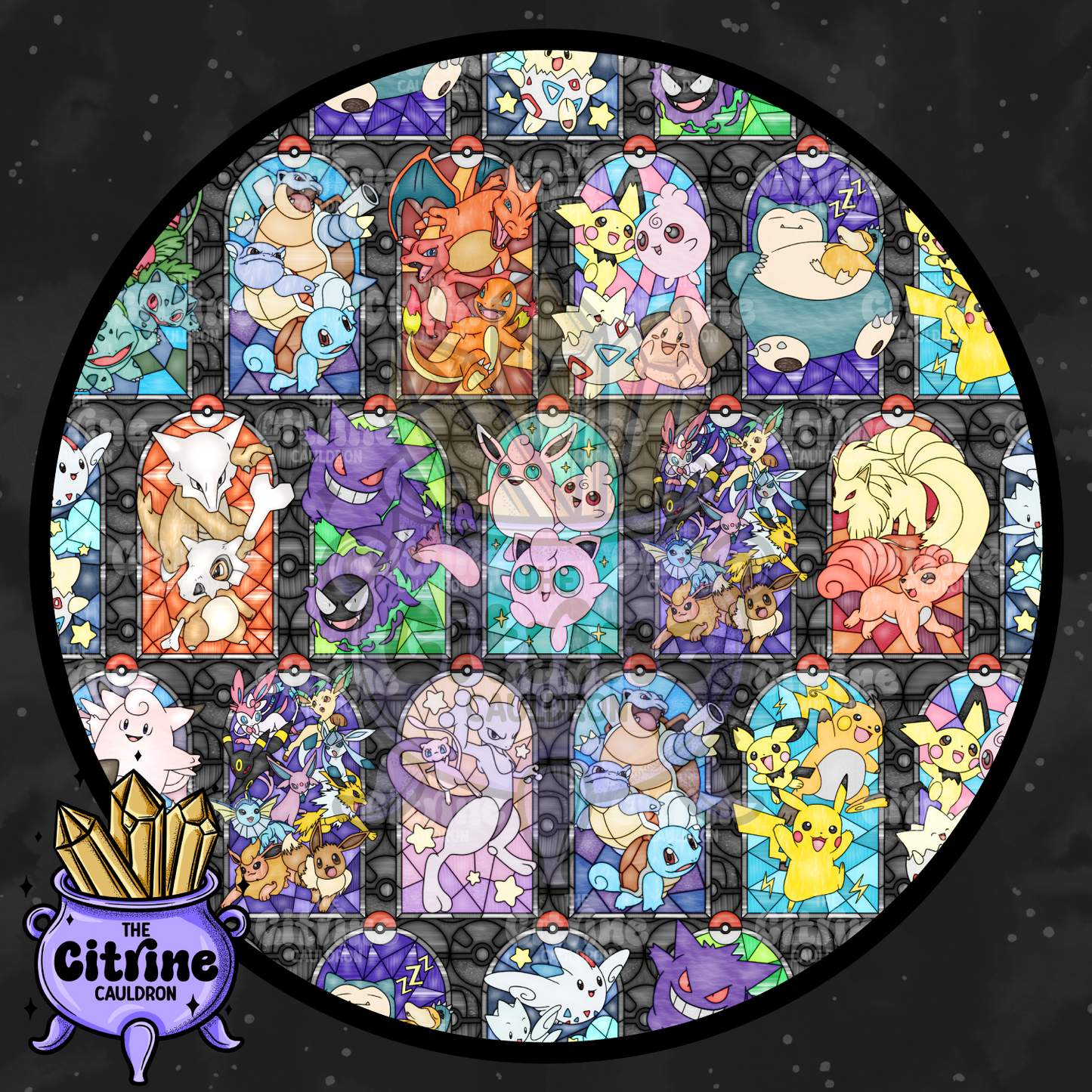 Poke Glass Mash Up - Seamless