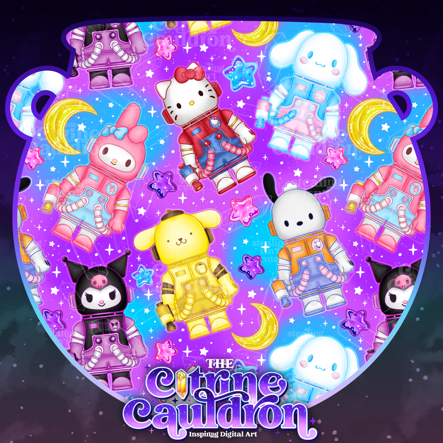 Space Kitty - Seamless