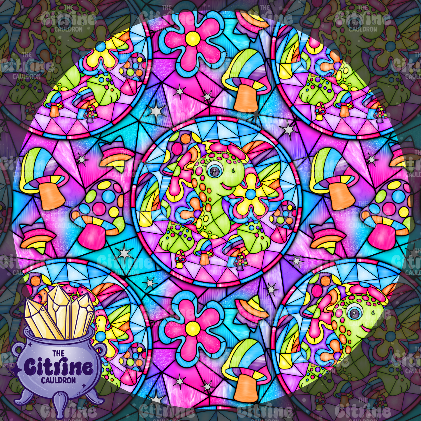 Groovy Turtle Glass - Seamless