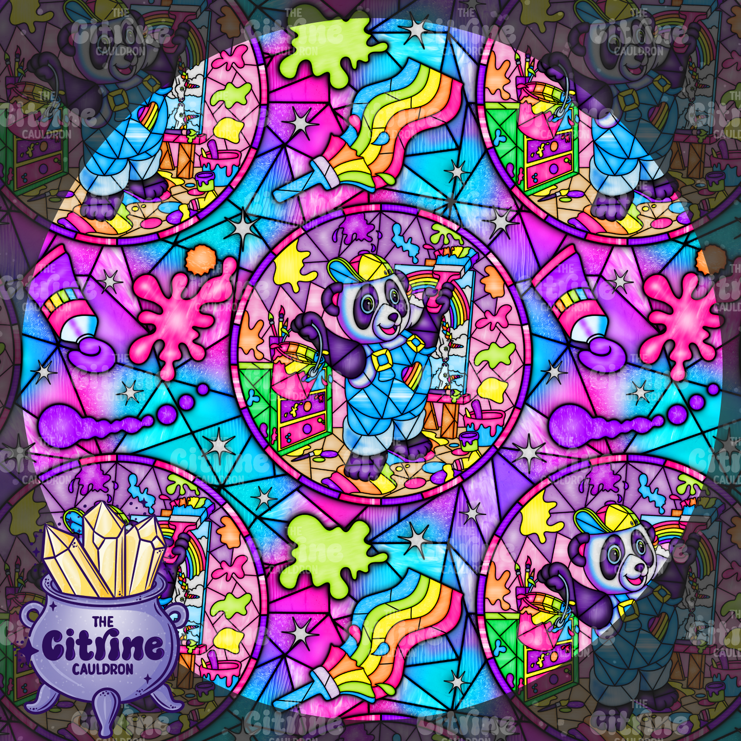 Panda Paint Glass - Seamless