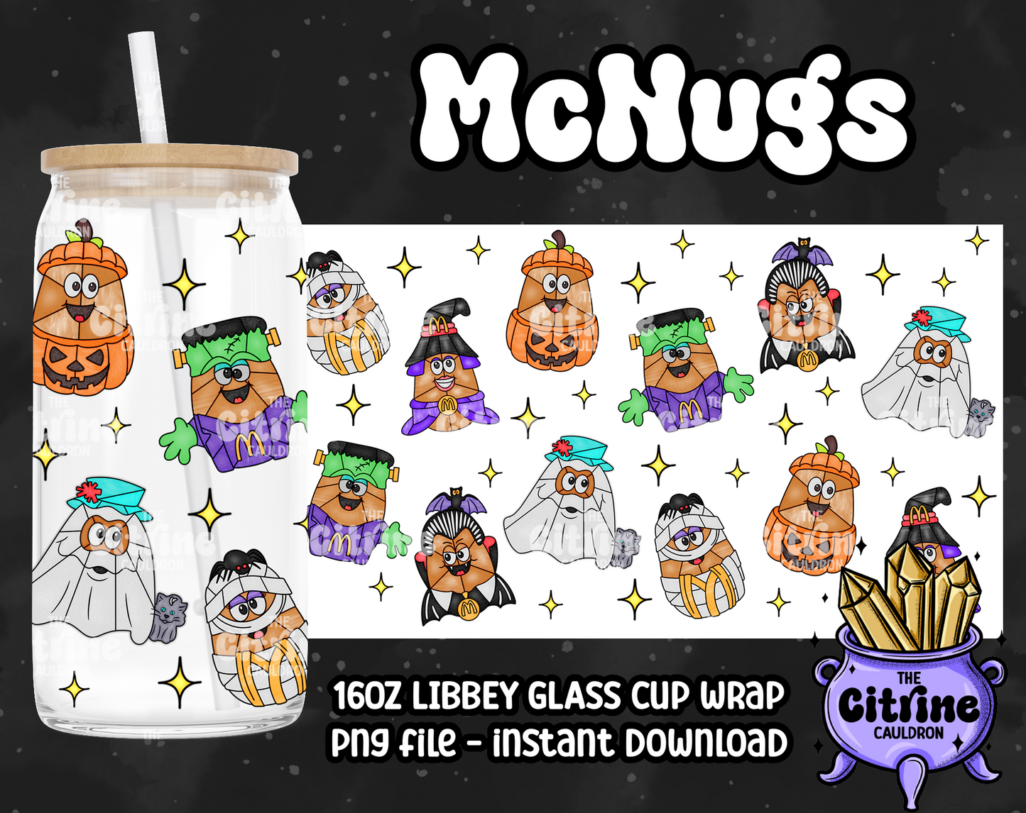 McNugs- PNG Wrap for Libbey 16oz Glass Can