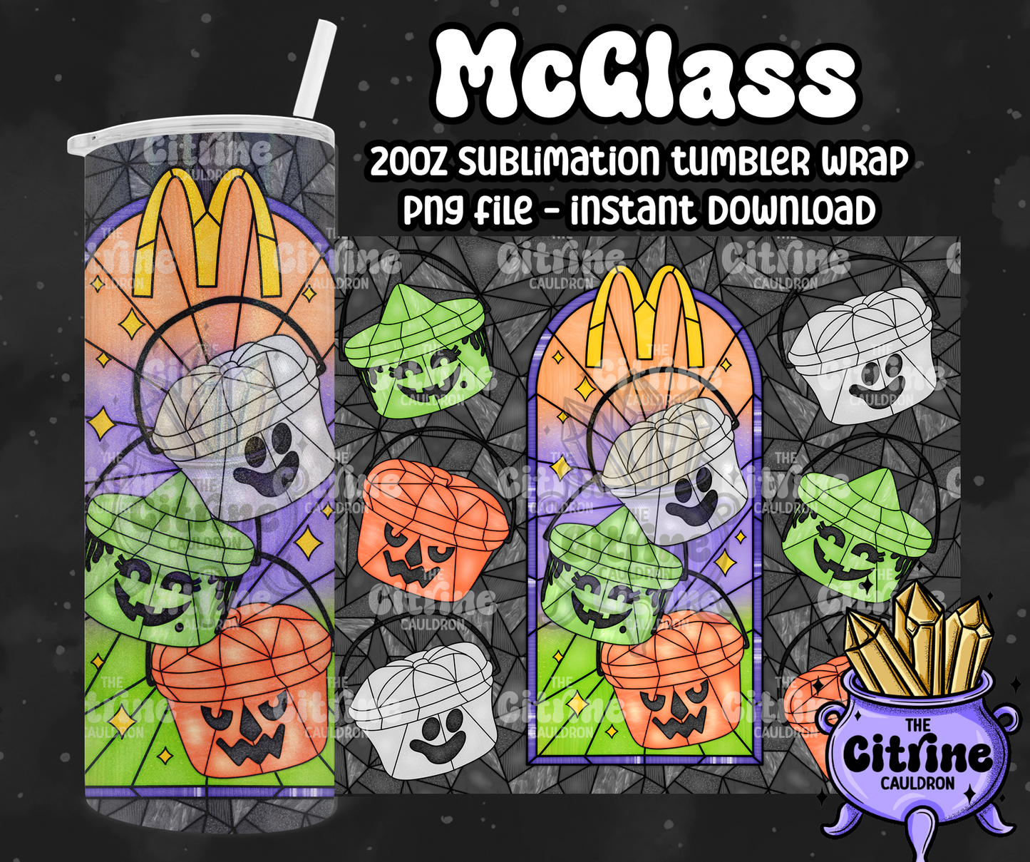 McGlass - PNG Wrap for Sublimation 20oz Tumbler