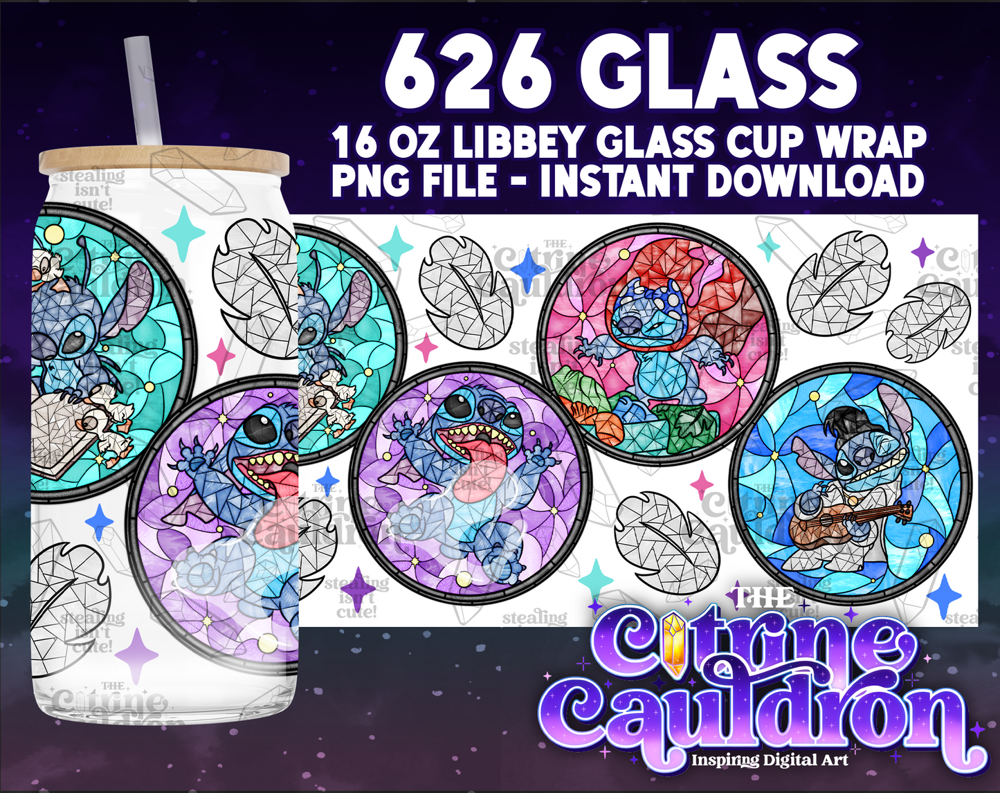 626 Glass - PNG Wrap for Libbey 16oz Glass Can