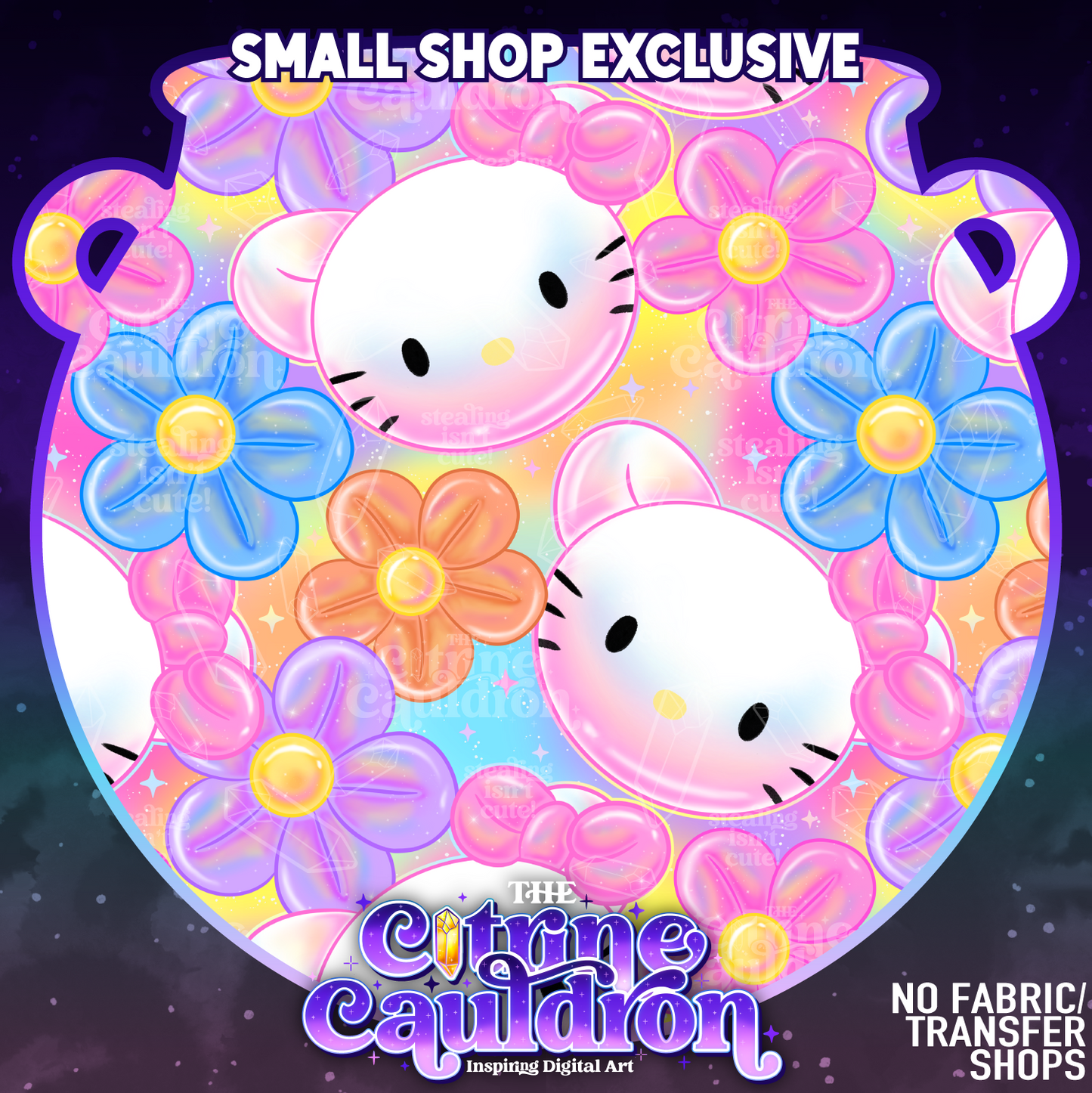 Hello Balloon Rainbow - Seamless - SMALL SHOP