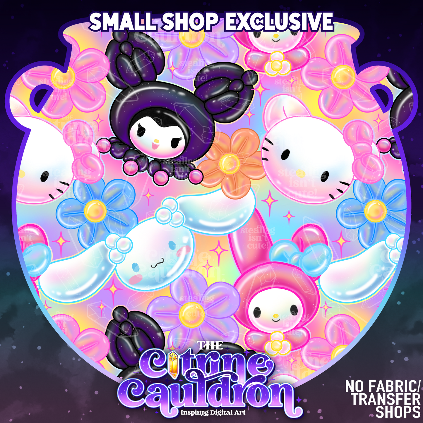 Hello Balloon Rainbow - Seamless - SMALL SHOP