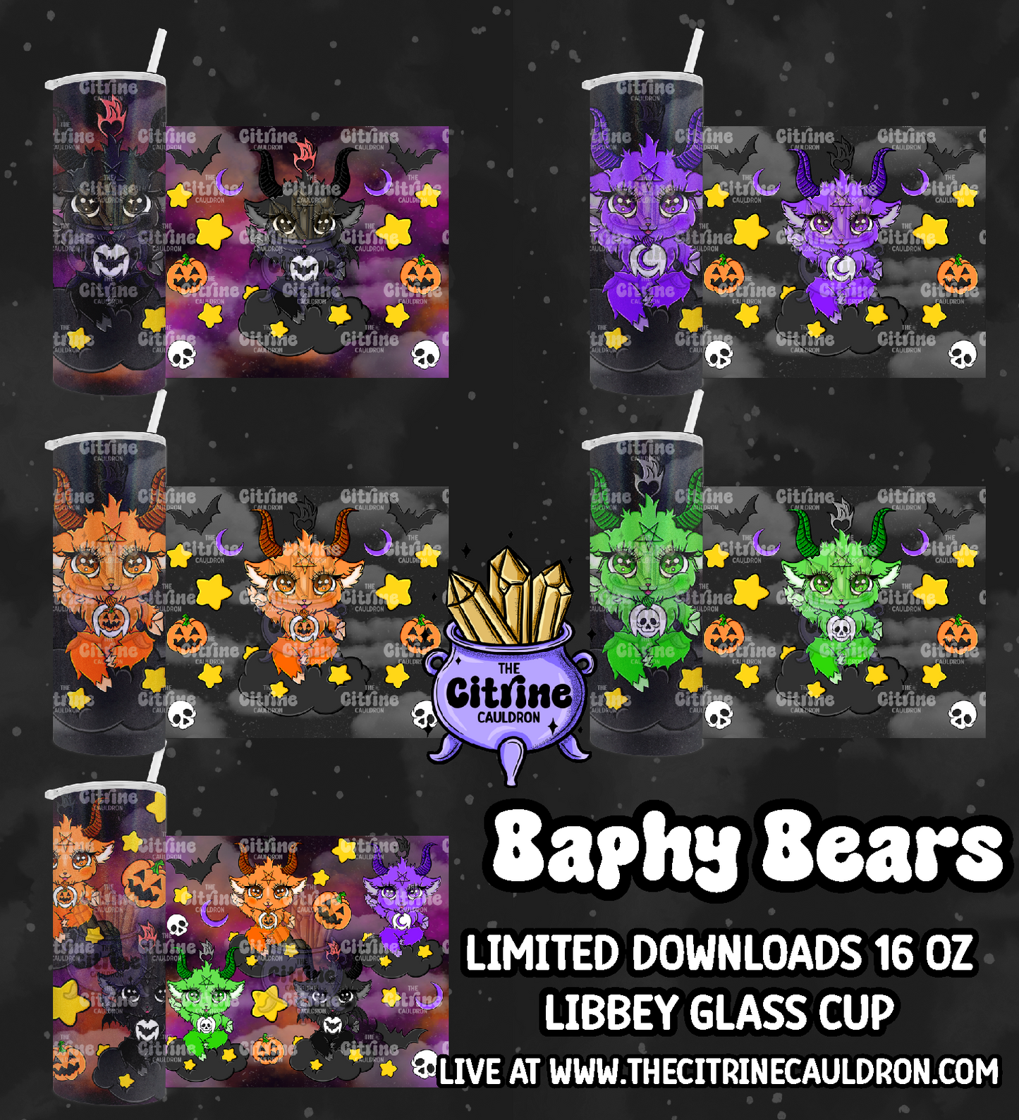 Baphy Bears Hallow - PNG Wrap for Sublimation 20oz Tumbler