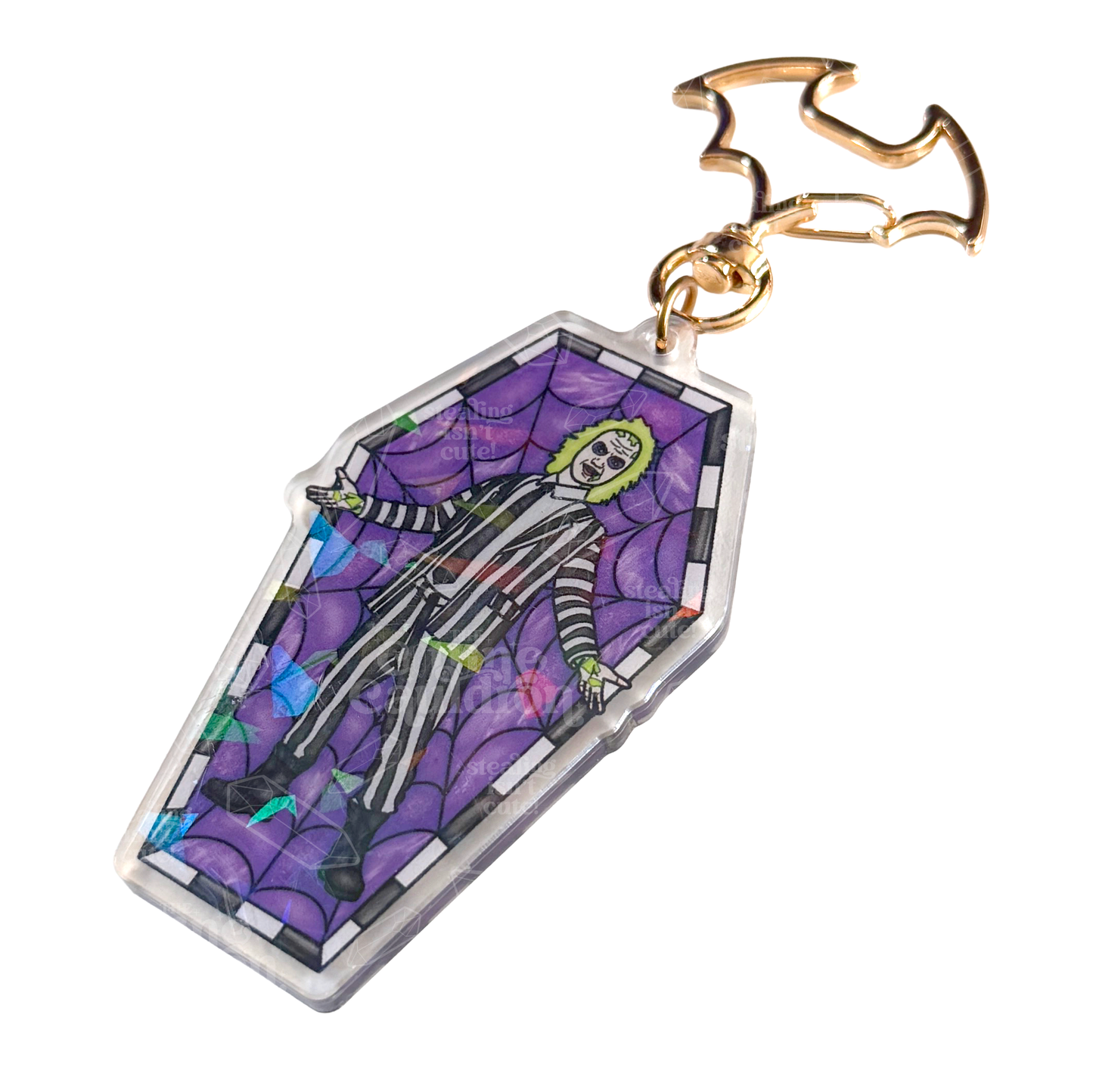 Beetle Glass - Holographic Acrylic Keychain