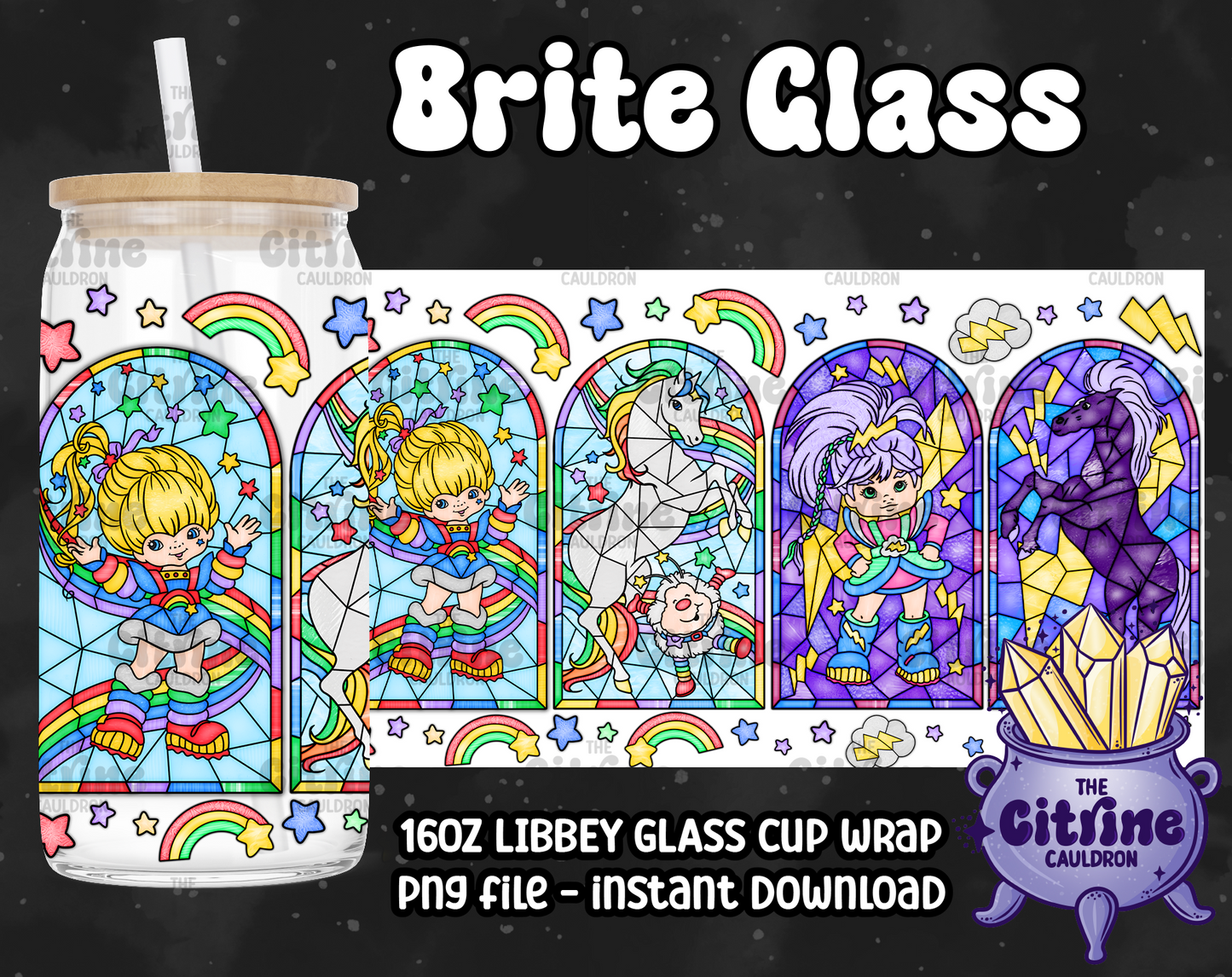 Brite Glass - PNG Wrap for Libbey 16oz Glass Can
