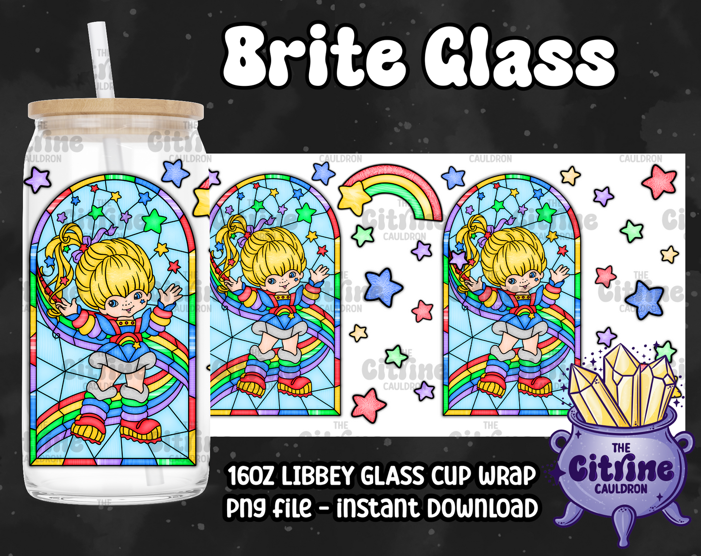 Brite Glass - PNG Wrap for Libbey 16oz Glass Can