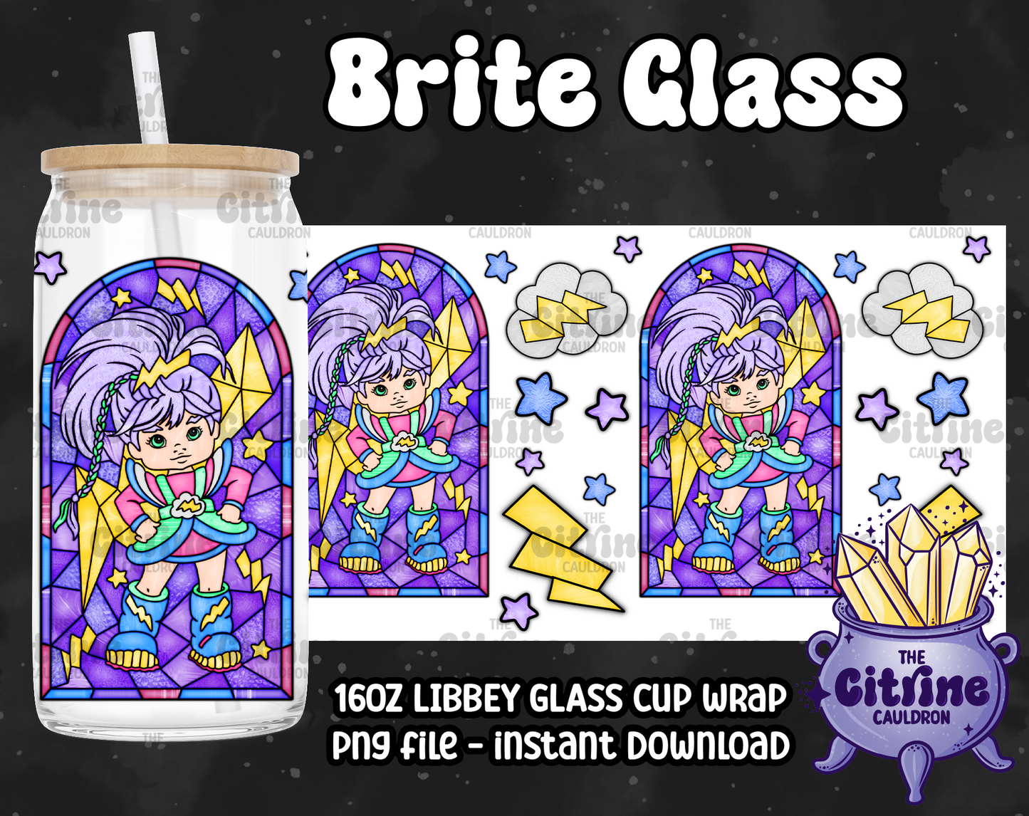 Brite Glass - PNG Wrap for Libbey 16oz Glass Can