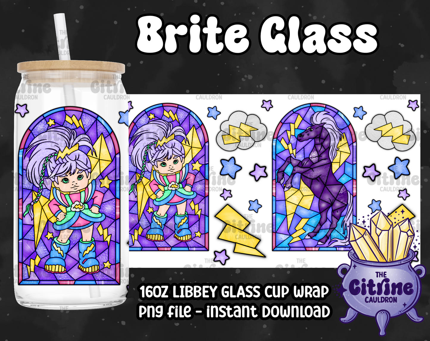 Brite Glass - PNG Wrap for Libbey 16oz Glass Can