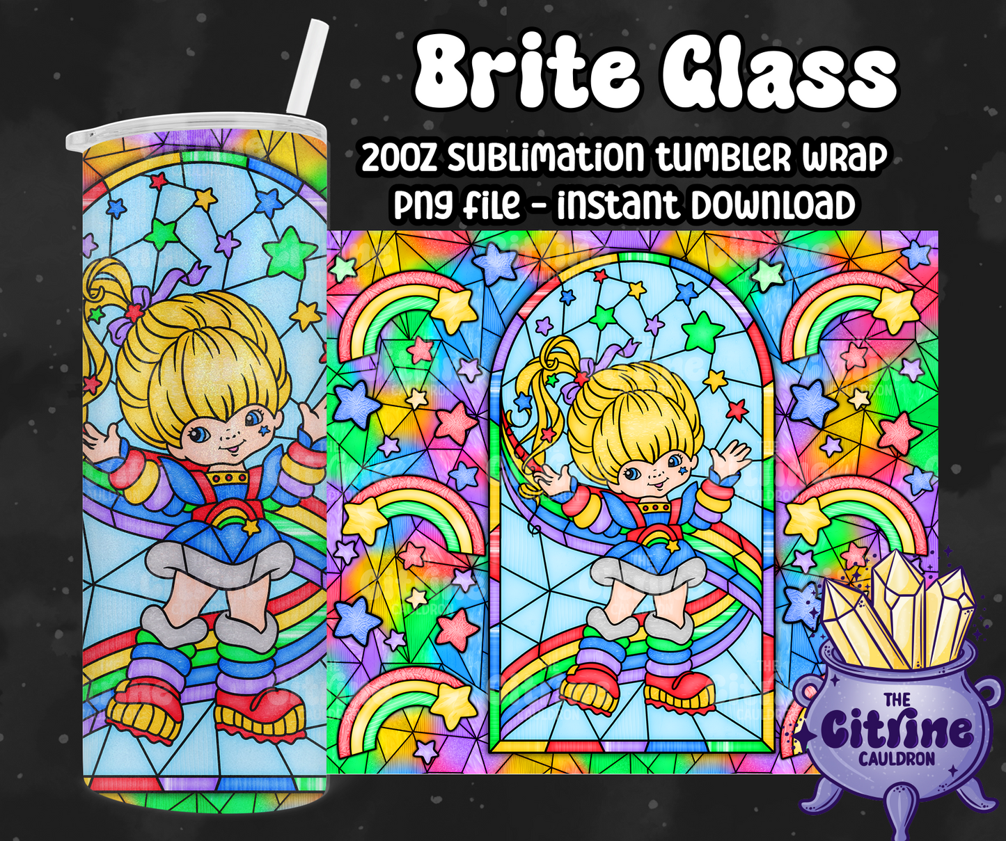 Brite Glass - PNG Wrap for Sublimation 20oz Tumbler