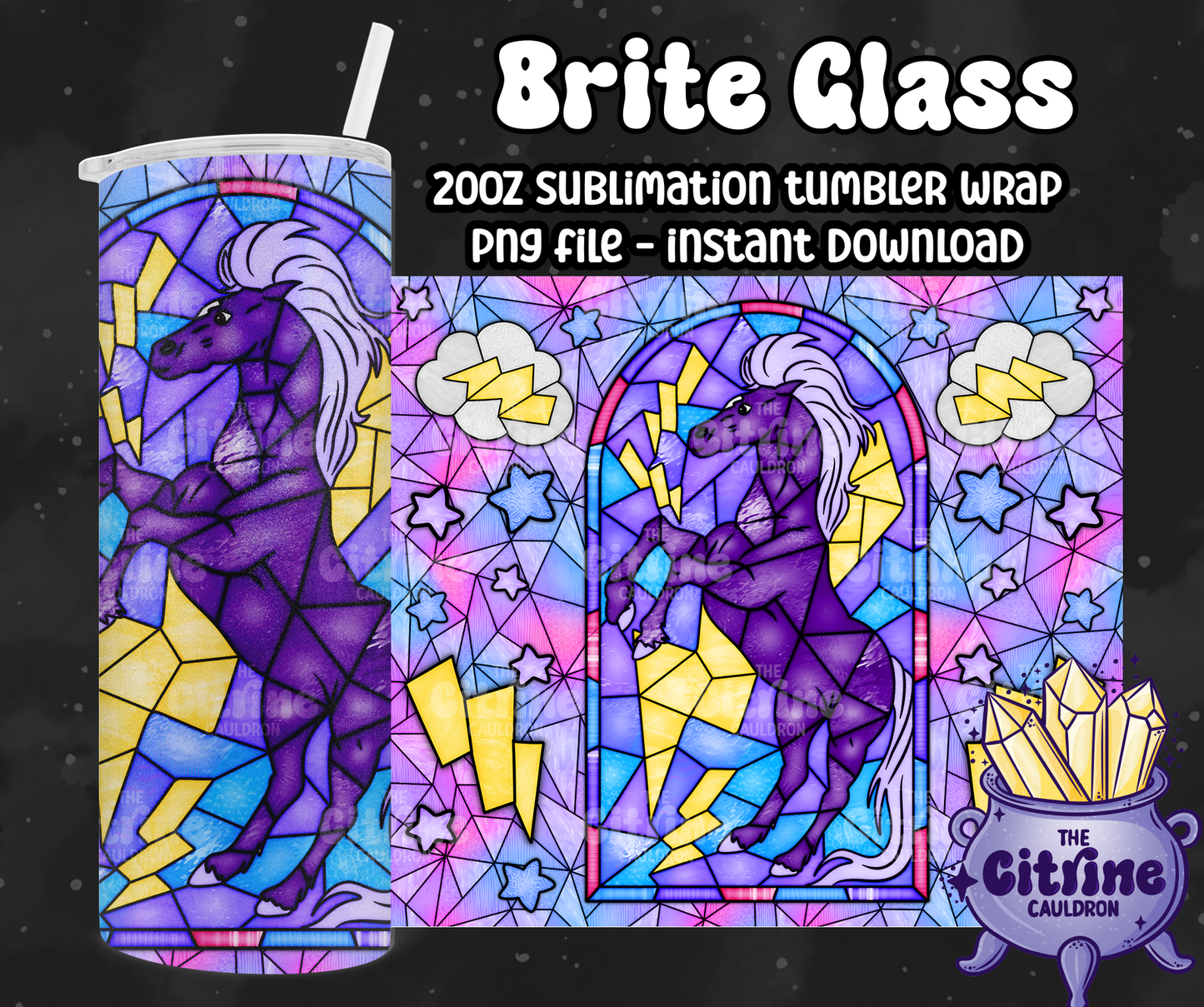 Brite Glass - PNG Wrap for Sublimation 20oz Tumbler