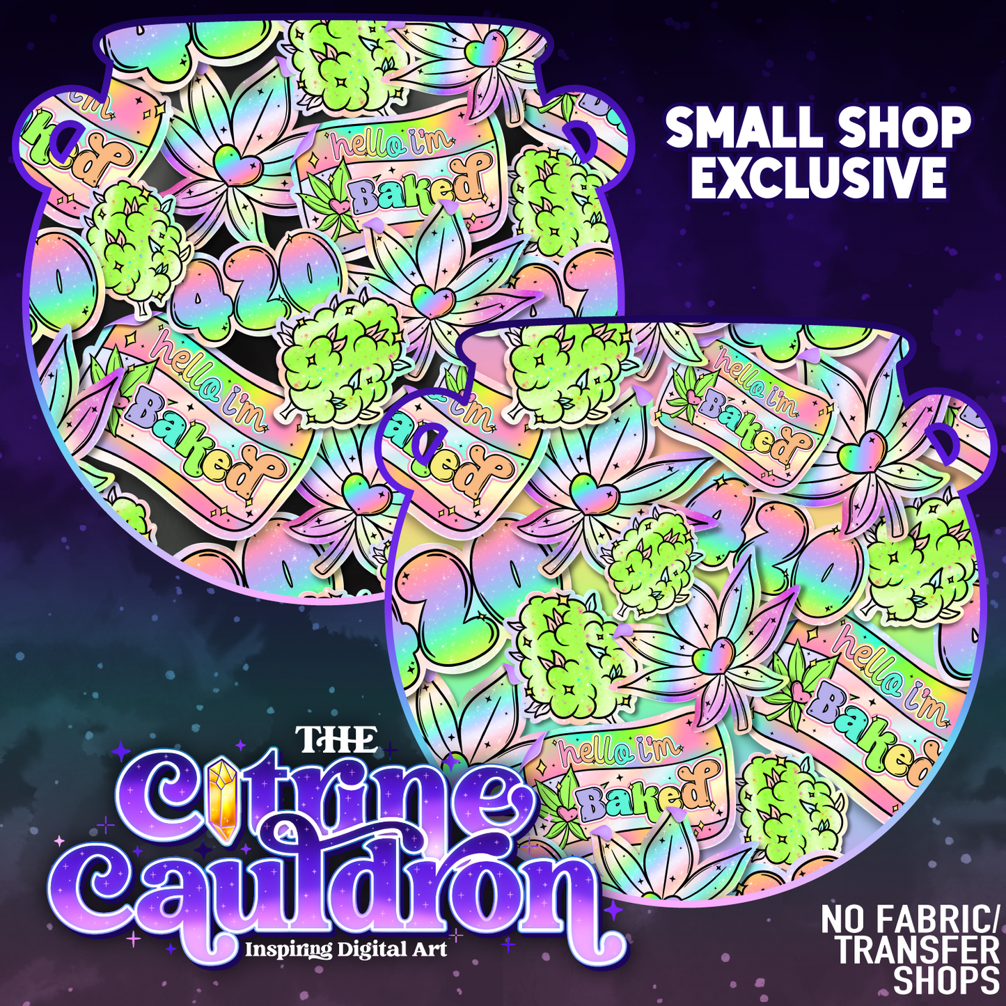 420 Stickers - Seamless - SMALL SHOP