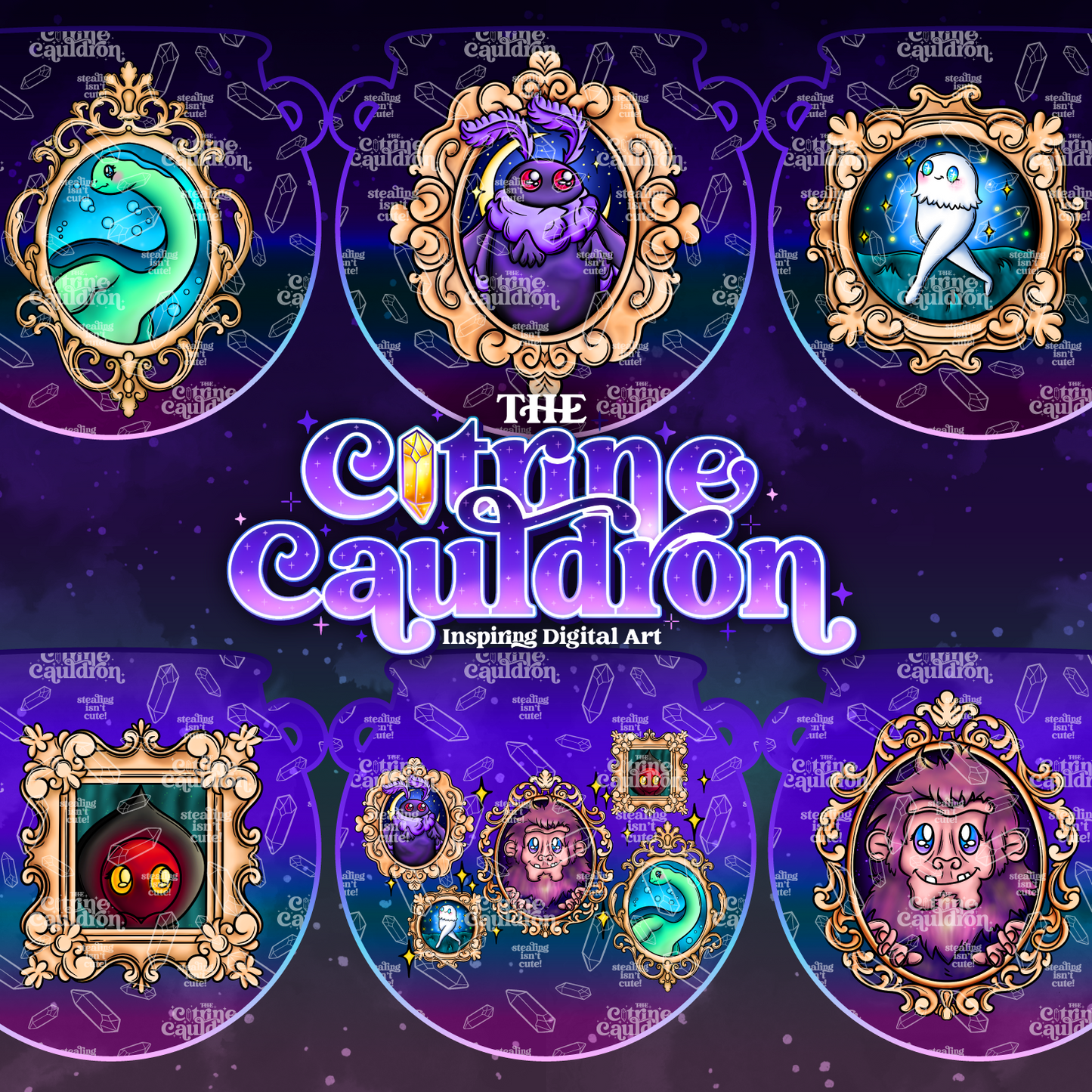 Cryptid Gallery Collection - Seamless & PNG Bundle SMALL SHOP