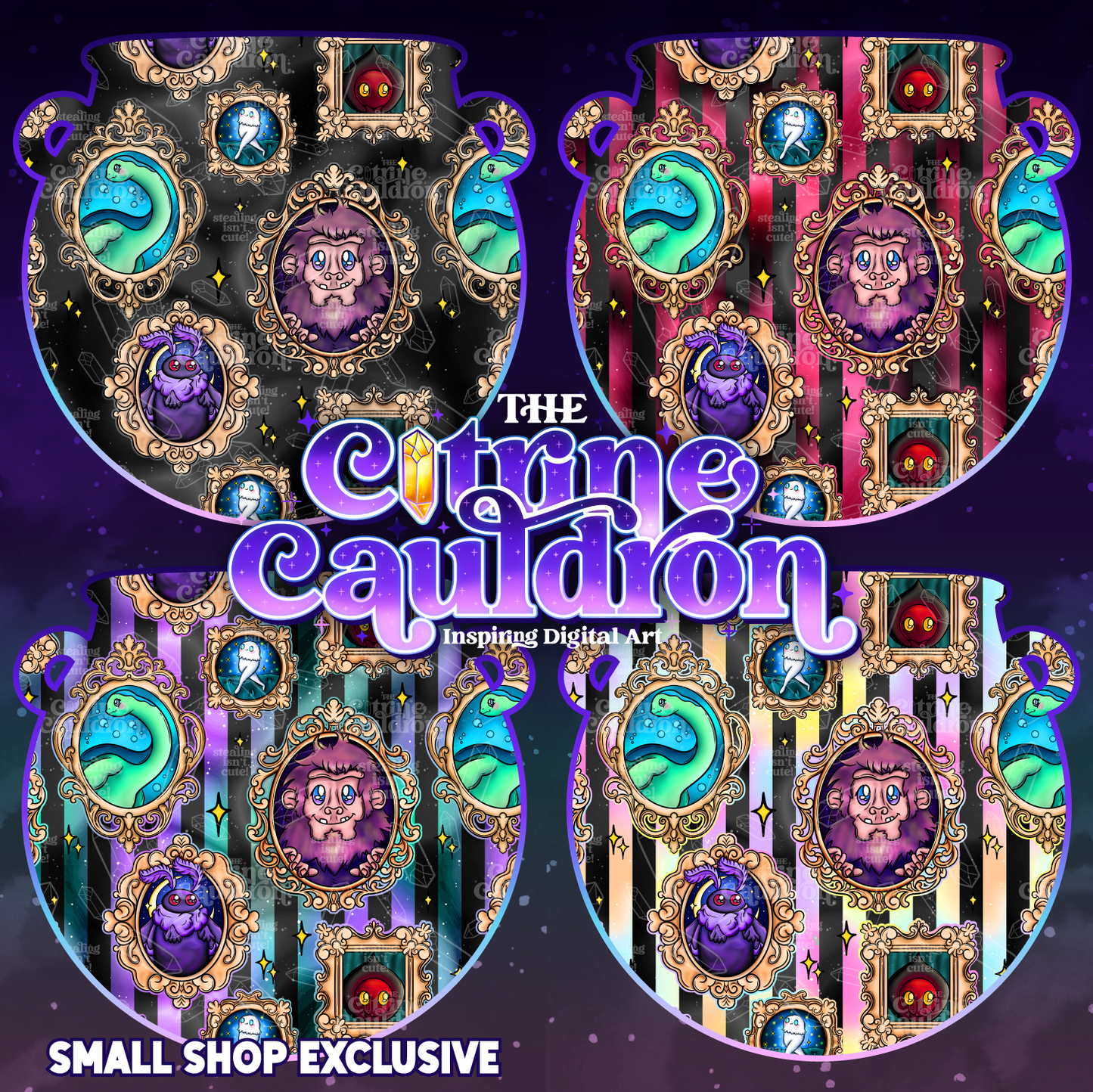 Cryptid Gallery Collection - Seamless & PNG Bundle SMALL SHOP