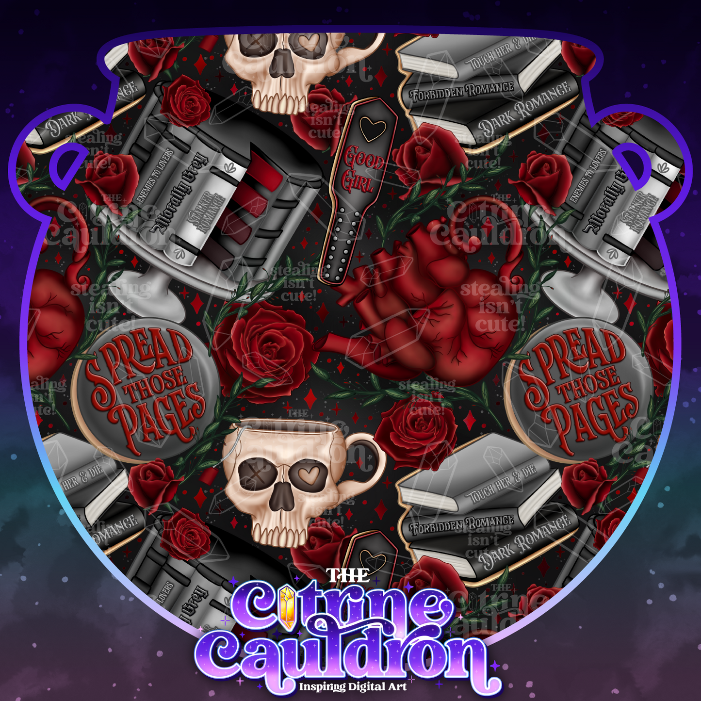 Dark Romance Tea Party - Seamless