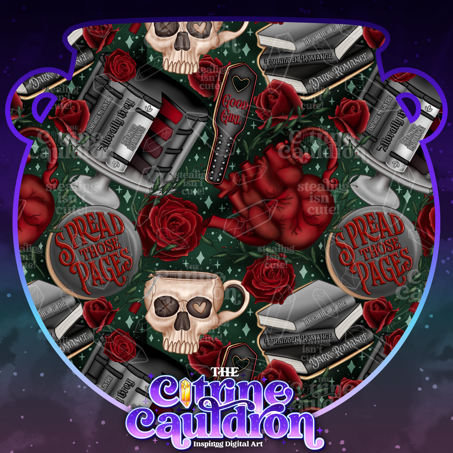 Dark Romance Tea Party - Seamless