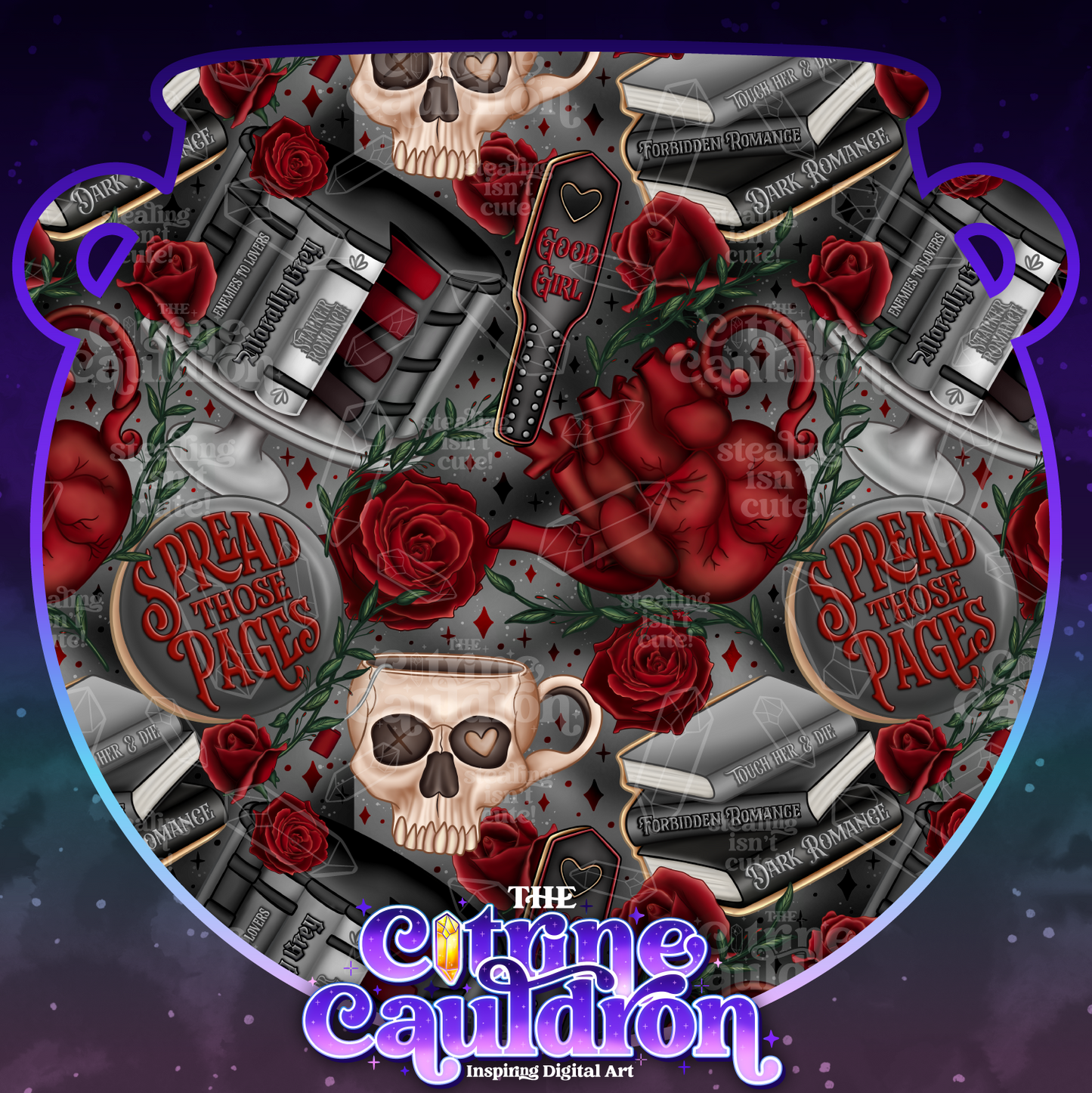 Dark Romance Tea Party - Seamless