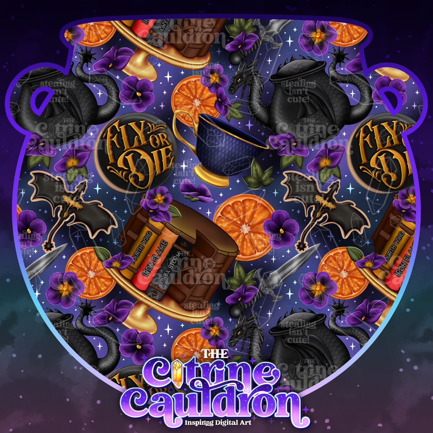 Dragon Tea Party - Seamless