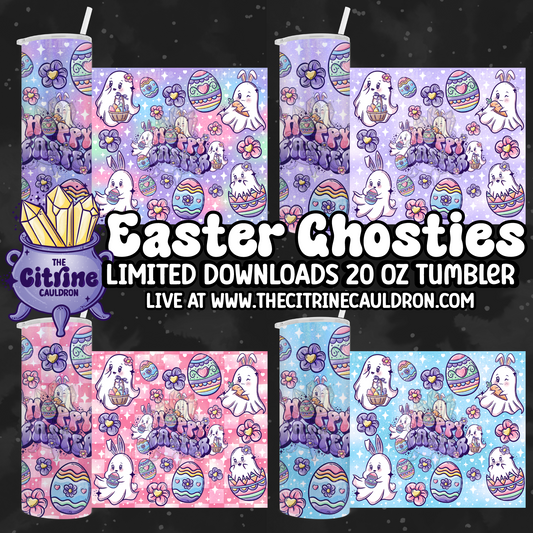 Easter Ghosties - PNG Wrap for Sublimation 20oz Tumbler