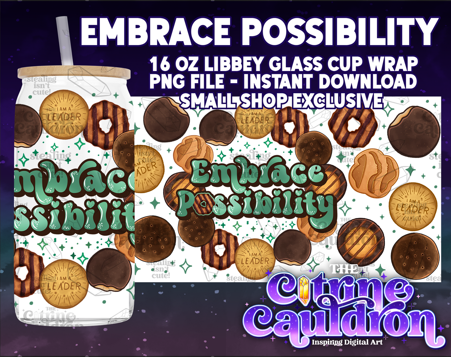 Embrace Possibility - PNG Wrap for Libbey 16oz Glass Can