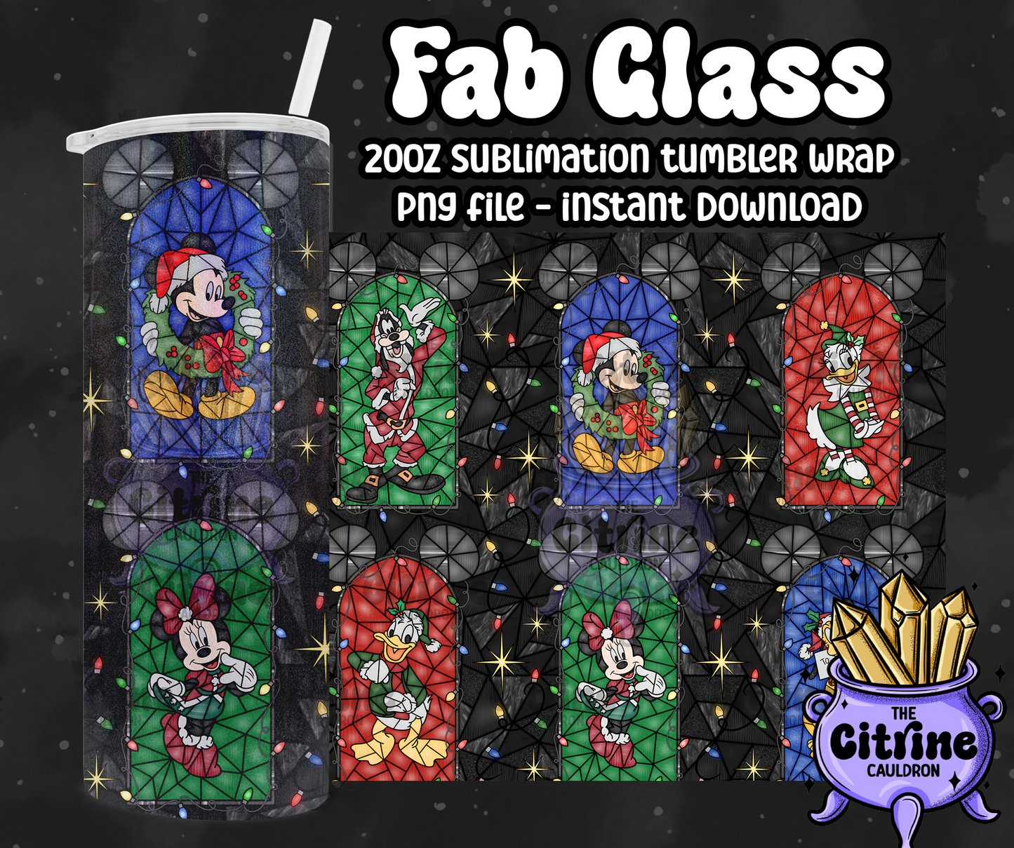 Fab Glass - PNG Wrap for Sublimation 20oz Tumbler