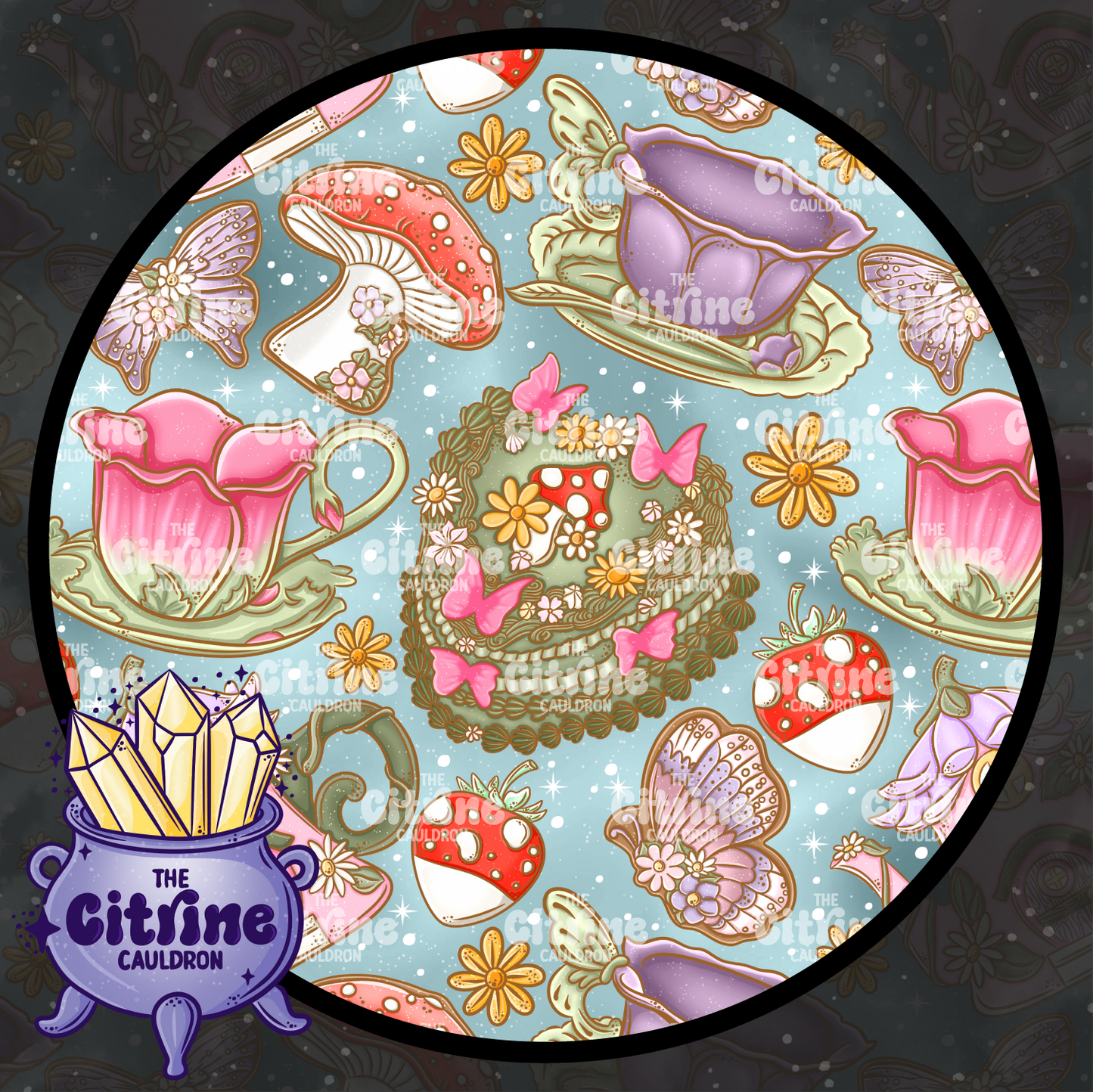 Fairy Tea Party - Seamless