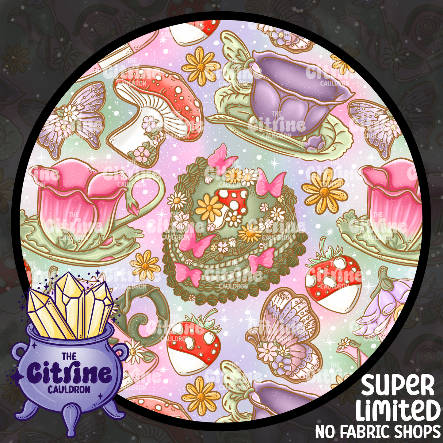 Fairy Tea Party - Seamless
