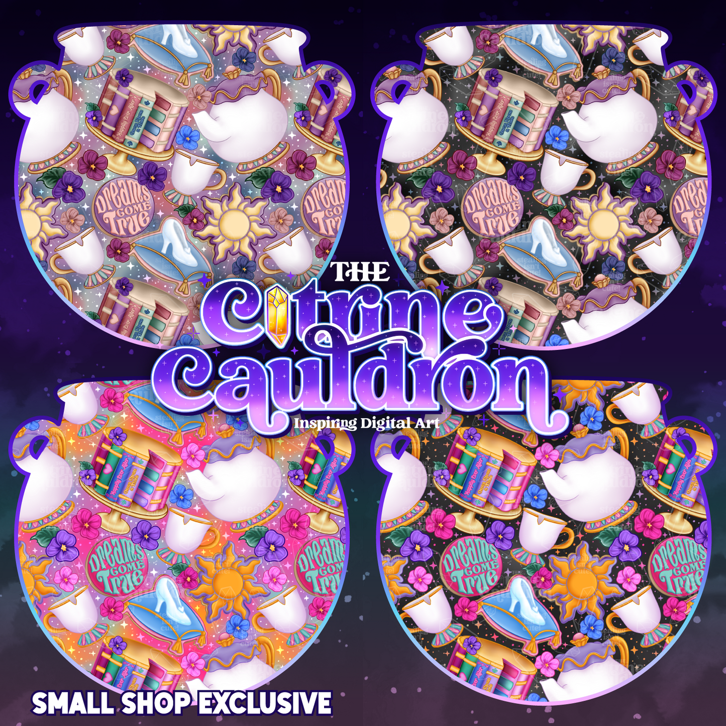 Fairytale Tea Party Complete Collection - Seamless & PNG Bundle - SMALL SHOP
