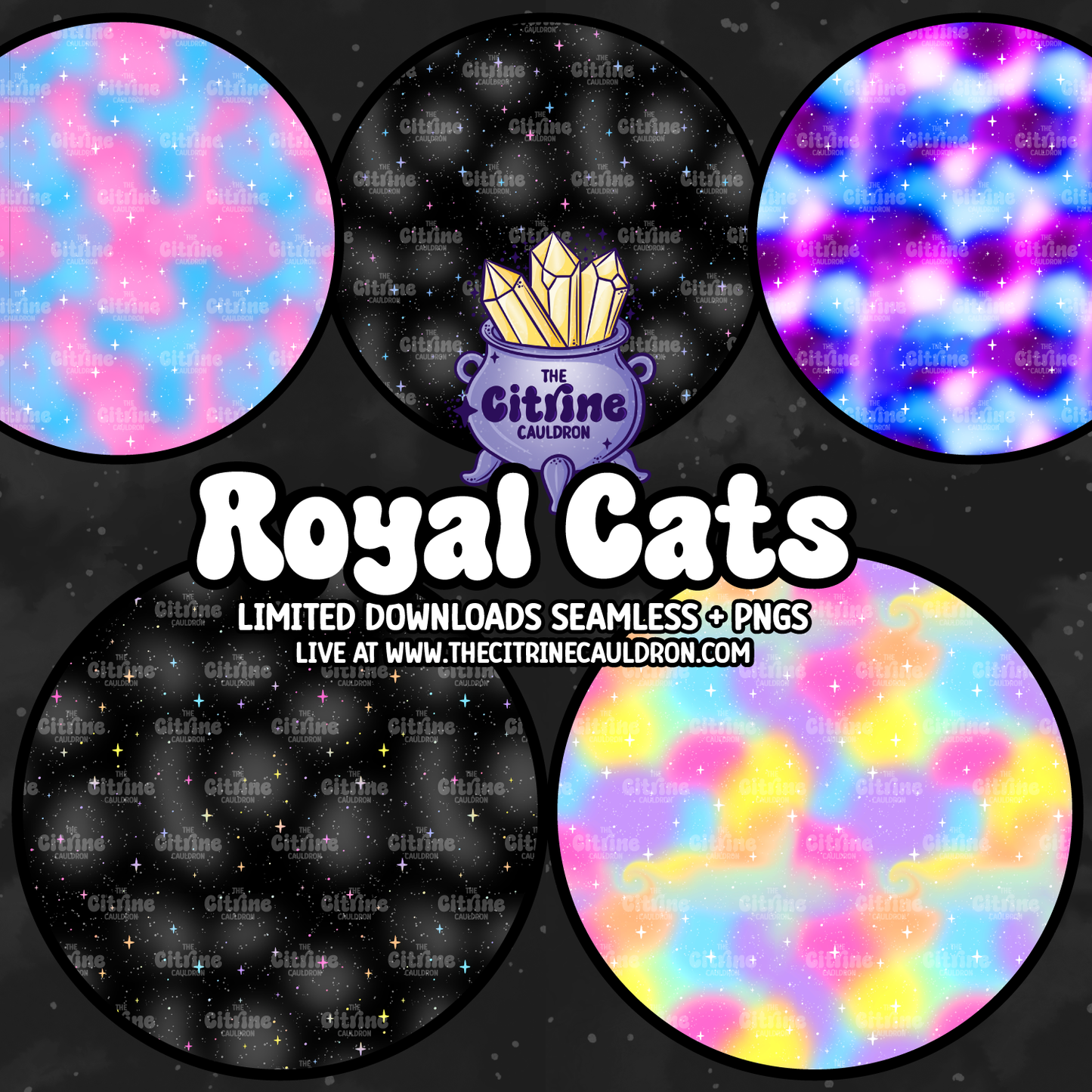 Gamer Cats Collection - Seamless, PNG Bundle & Coordinates