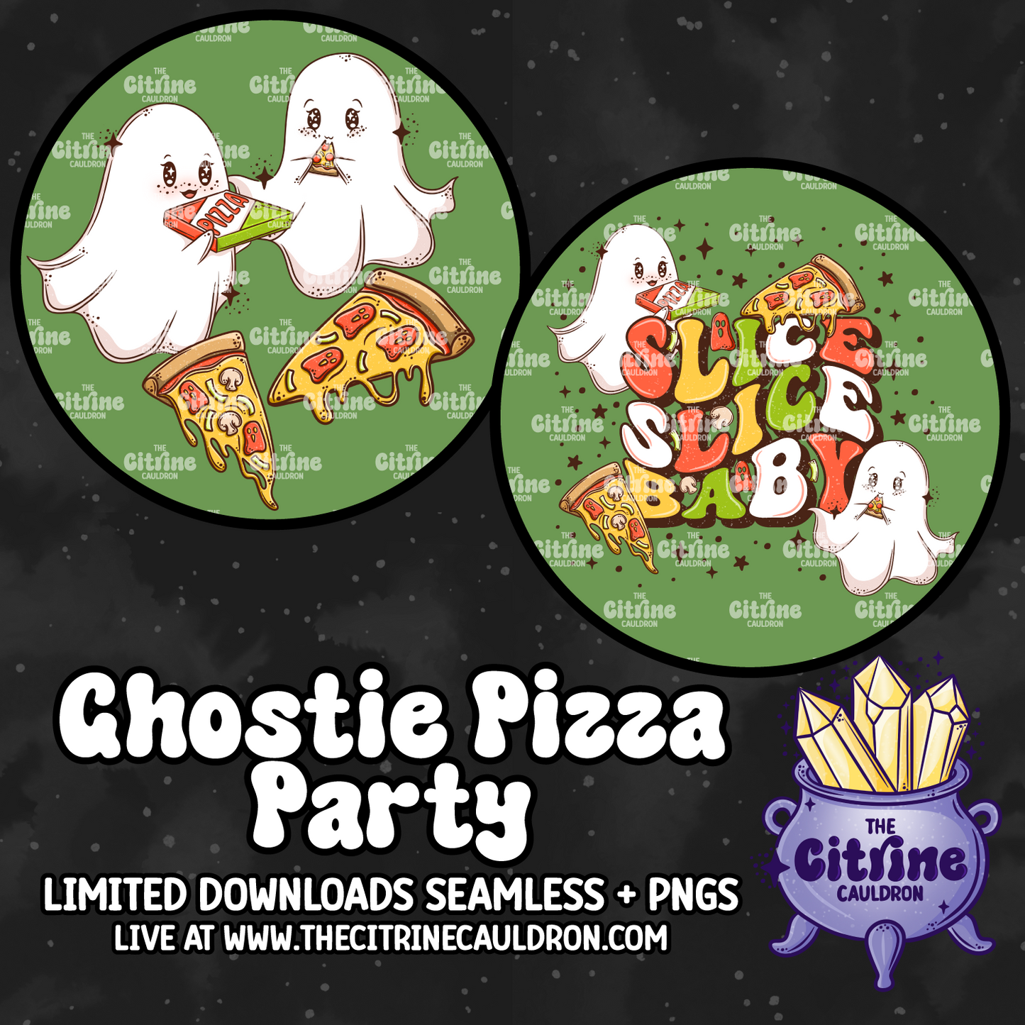 Ghostie Pizza Party - Sublimation PNG