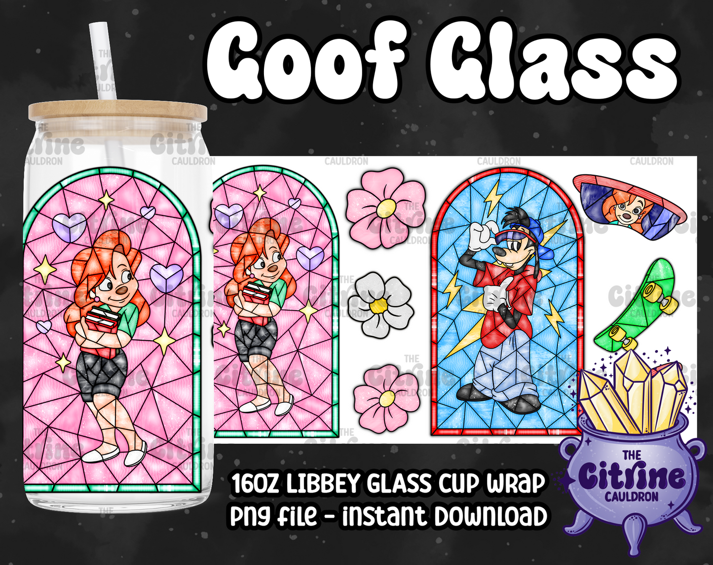 Goof Glass - PNG Wrap for Libbey 16oz Glass Can