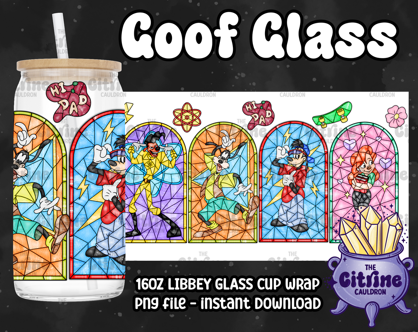 Goof Glass - PNG Wrap for Libbey 16oz Glass Can