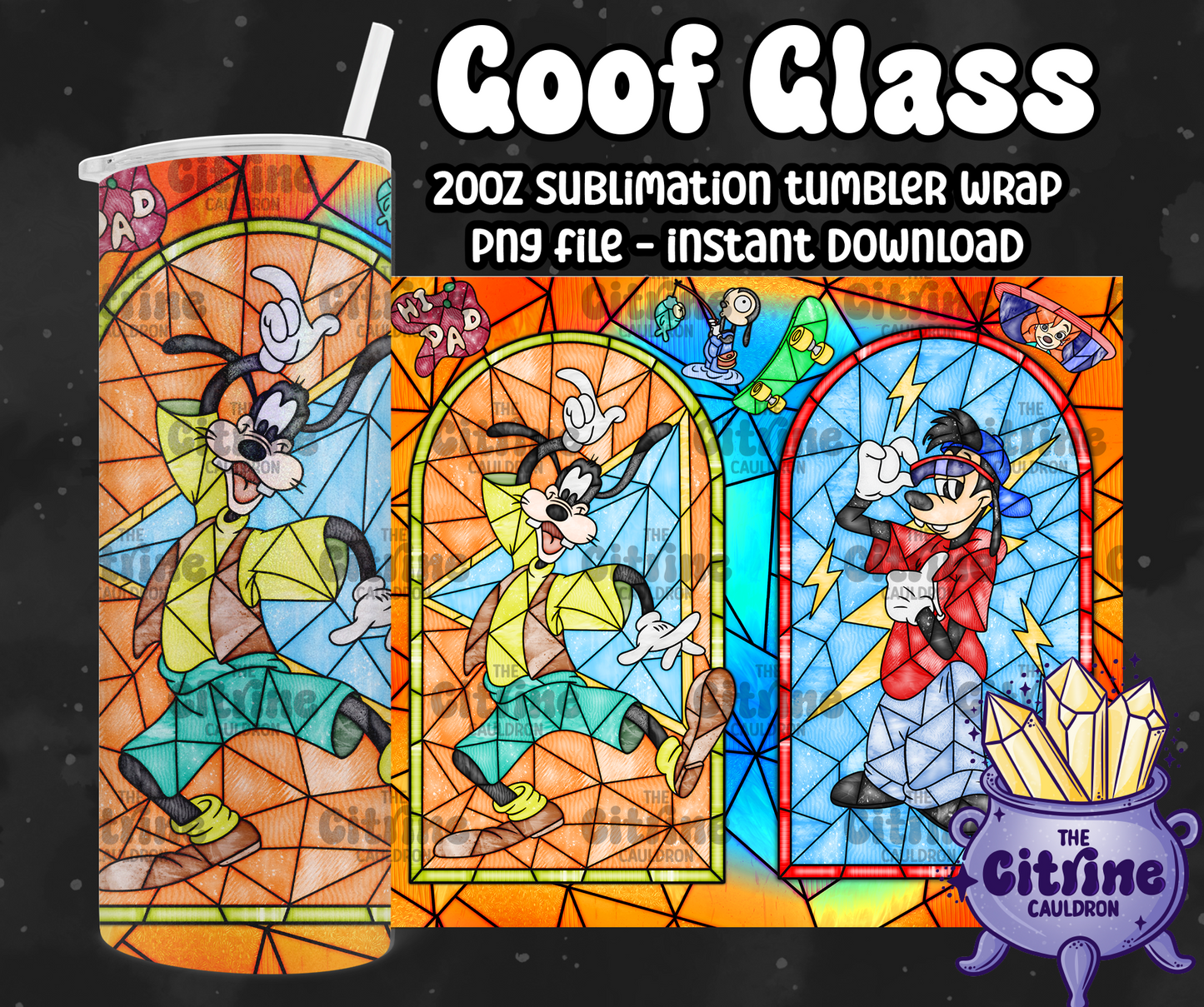 Goof Glass - PNG Wrap for Sublimation 20oz Tumbler
