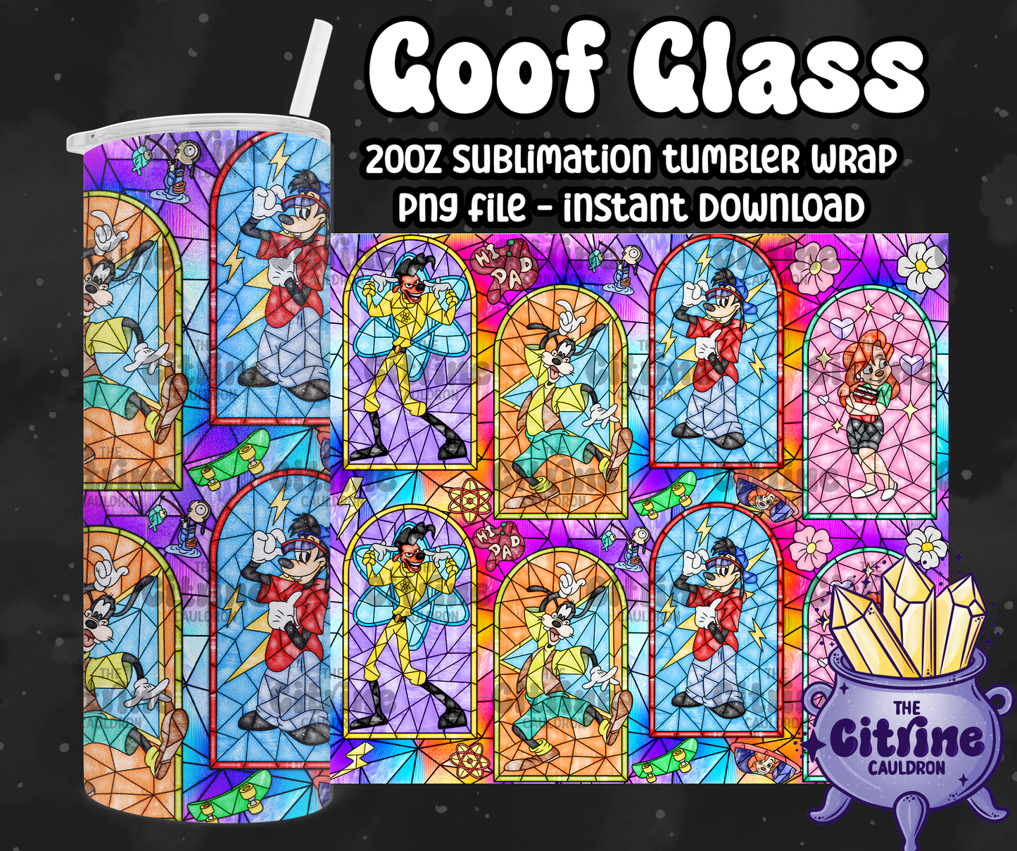 Goof Glass - PNG Wrap for Sublimation 20oz Tumbler