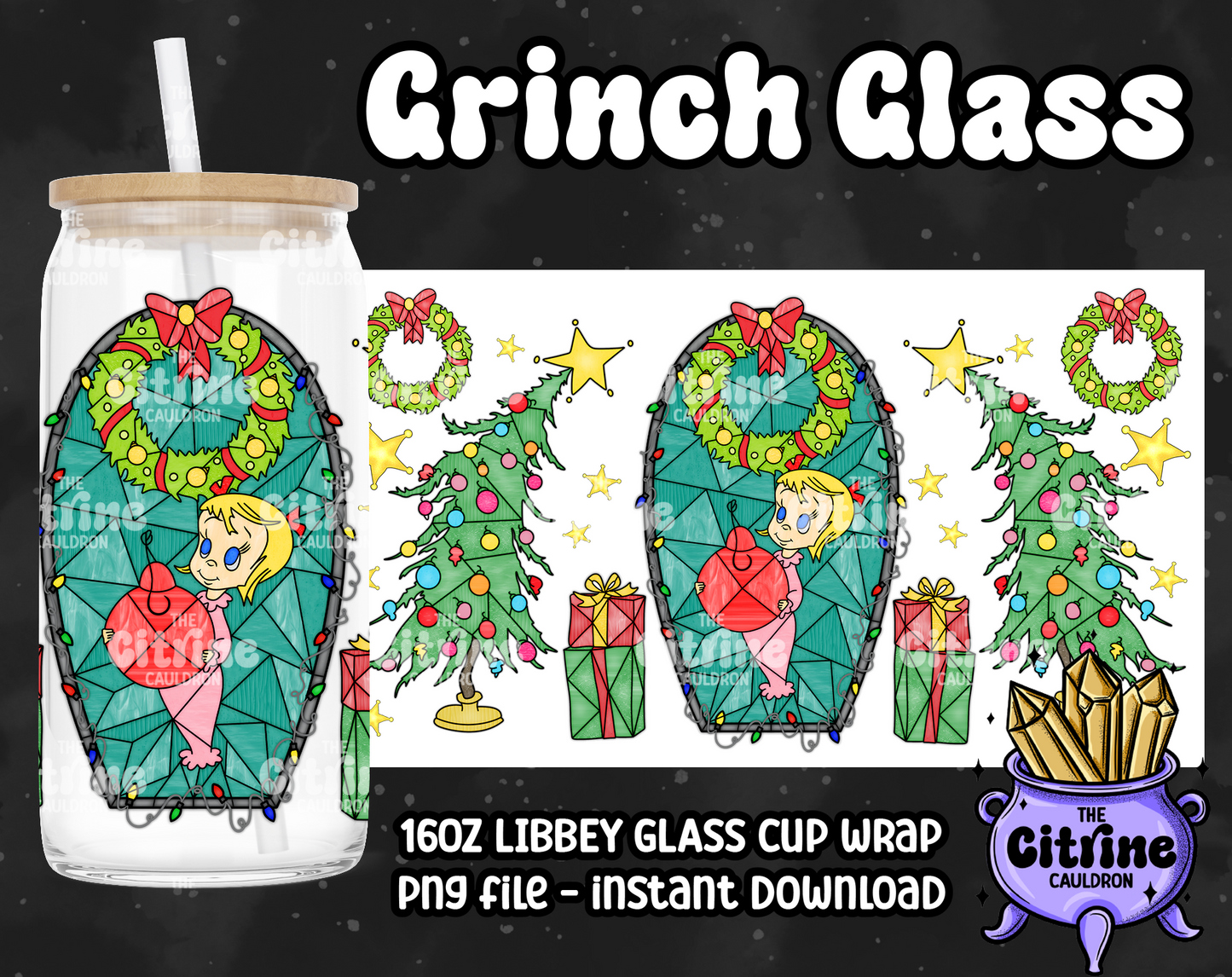 Mean Glass - PNG Wrap for Libbey 16oz Glass Can
