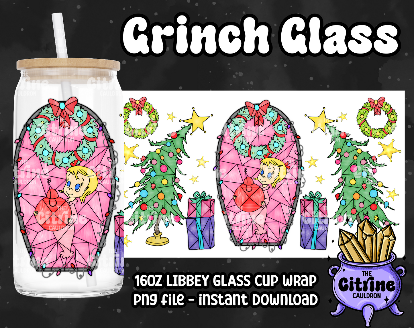 Mean Glass - PNG Wrap for Libbey 16oz Glass Can