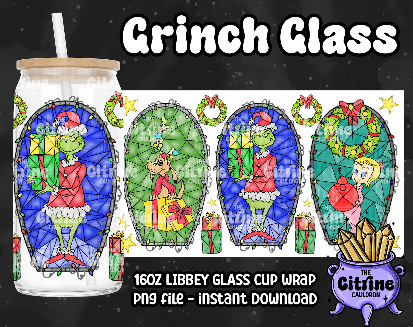 Mean Glass - PNG Wrap for Libbey 16oz Glass Can
