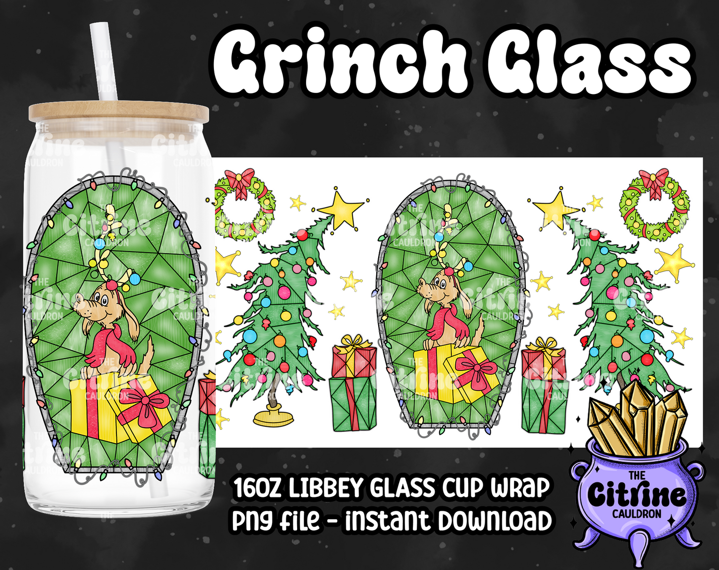 Mean Glass - PNG Wrap for Libbey 16oz Glass Can