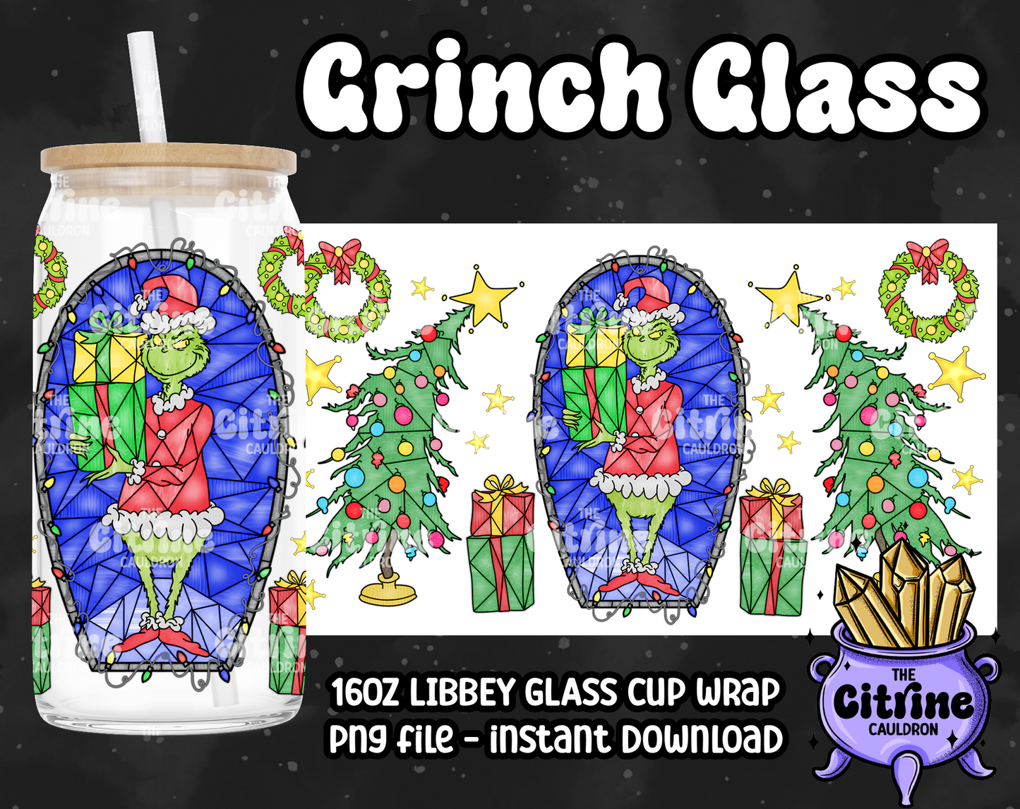 Mean Glass - PNG Wrap for Libbey 16oz Glass Can