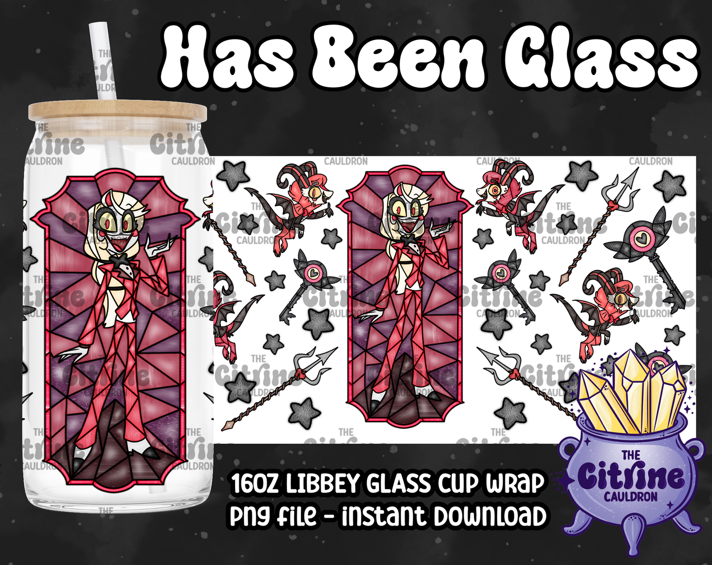 Has Been Glass - PNG Wrap for Libbey 16oz Glass Can