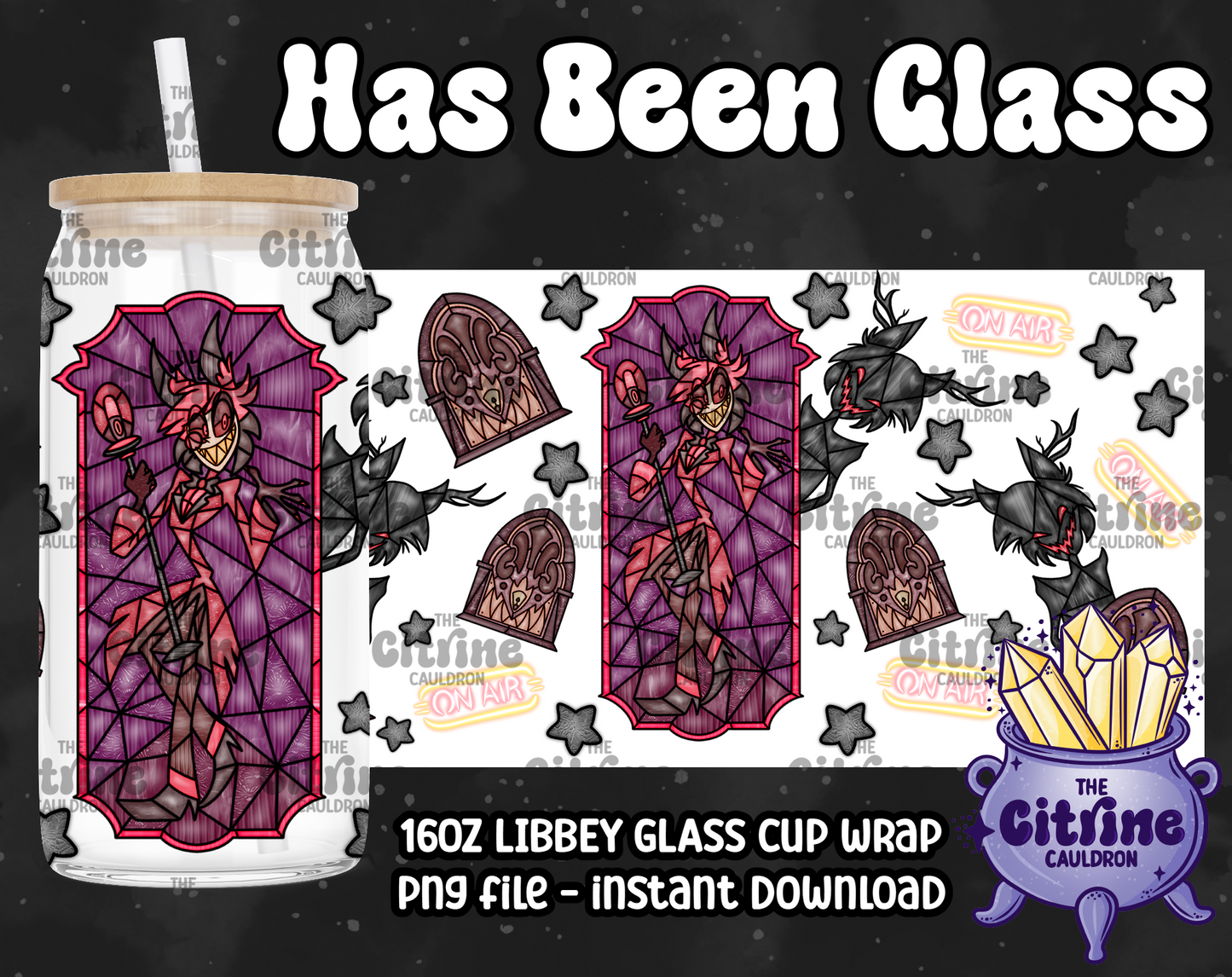 Has Been Glass - PNG Wrap for Libbey 16oz Glass Can