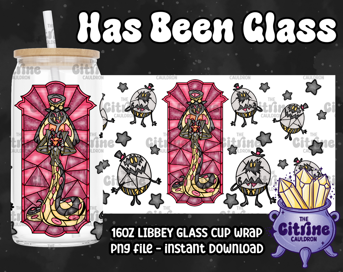 Has Been Glass - PNG Wrap for Libbey 16oz Glass Can