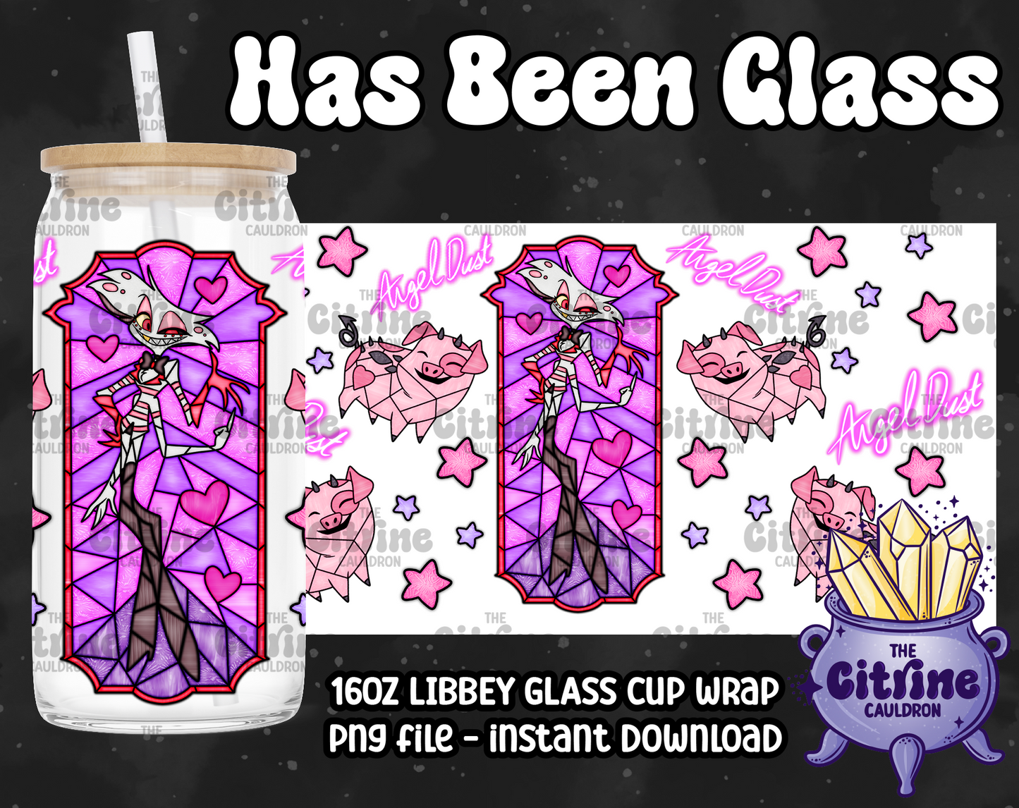Has Been Glass - PNG Wrap for Libbey 16oz Glass Can