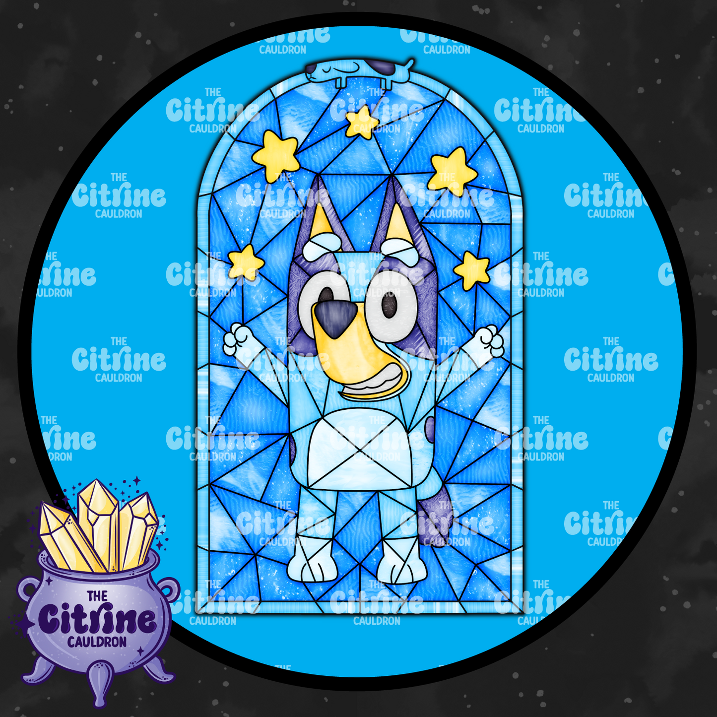 Heeler Glass - Sublimation PNG