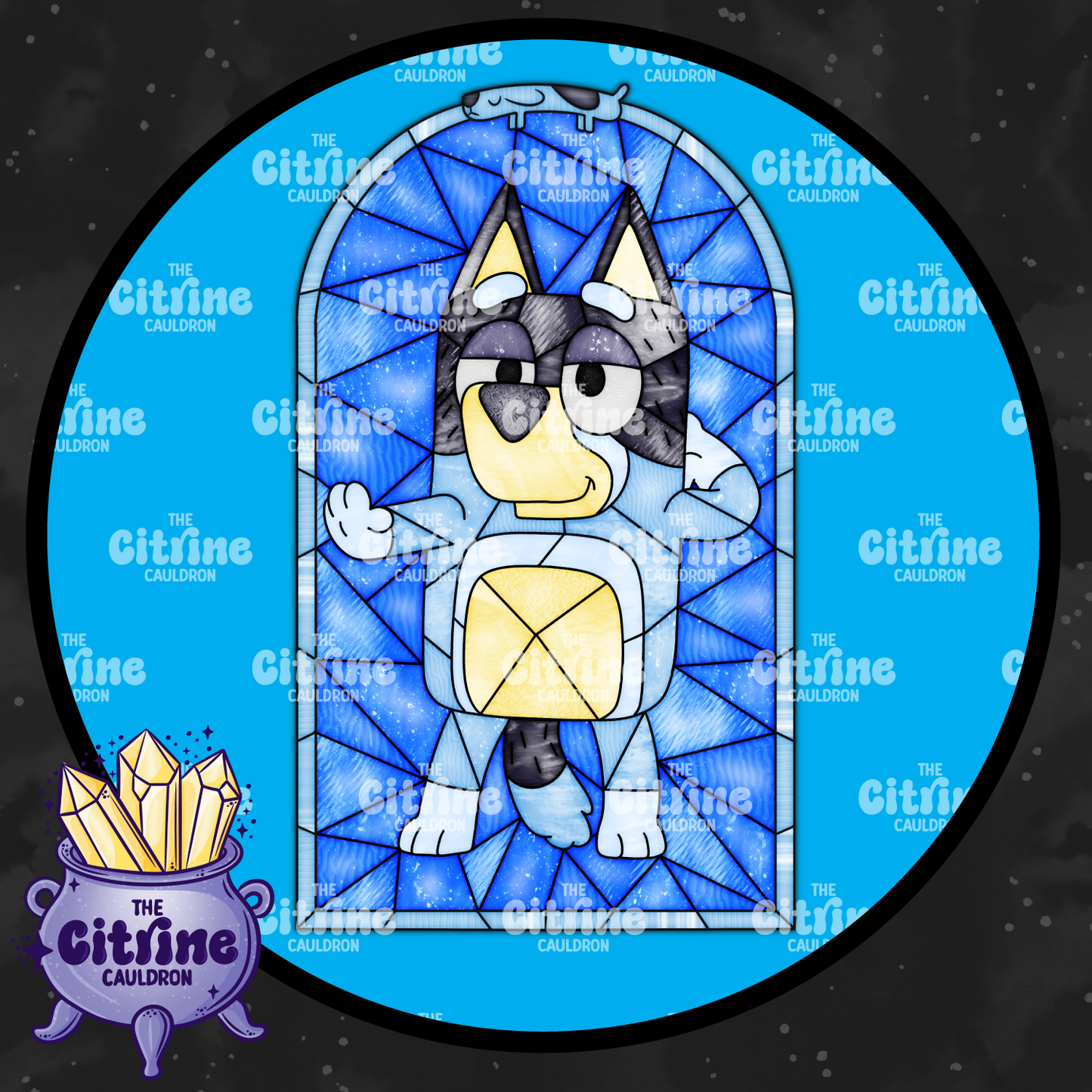 Heeler Glass - Sublimation PNG