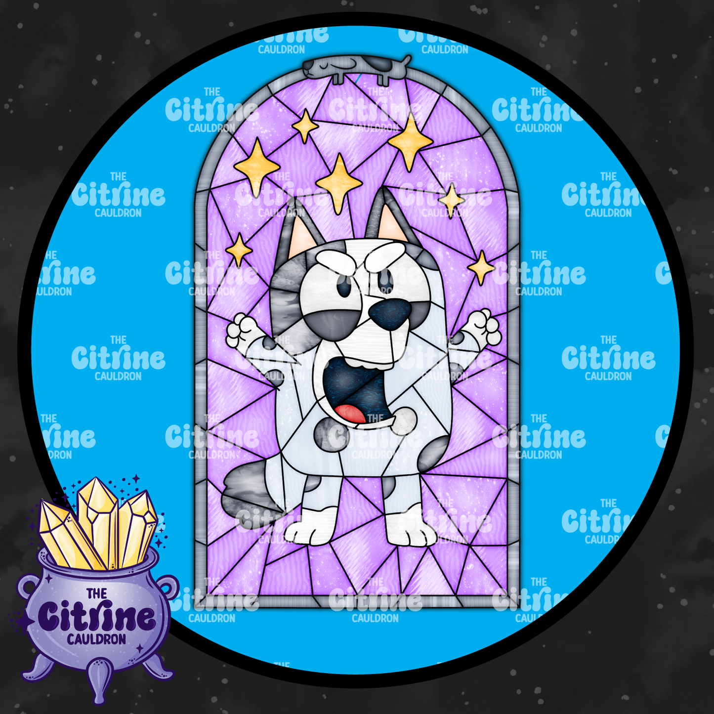 Heeler Glass - Sublimation PNG