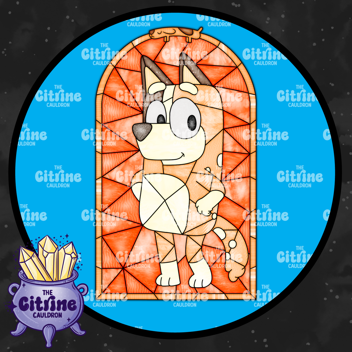 Heeler Glass - Sublimation PNG